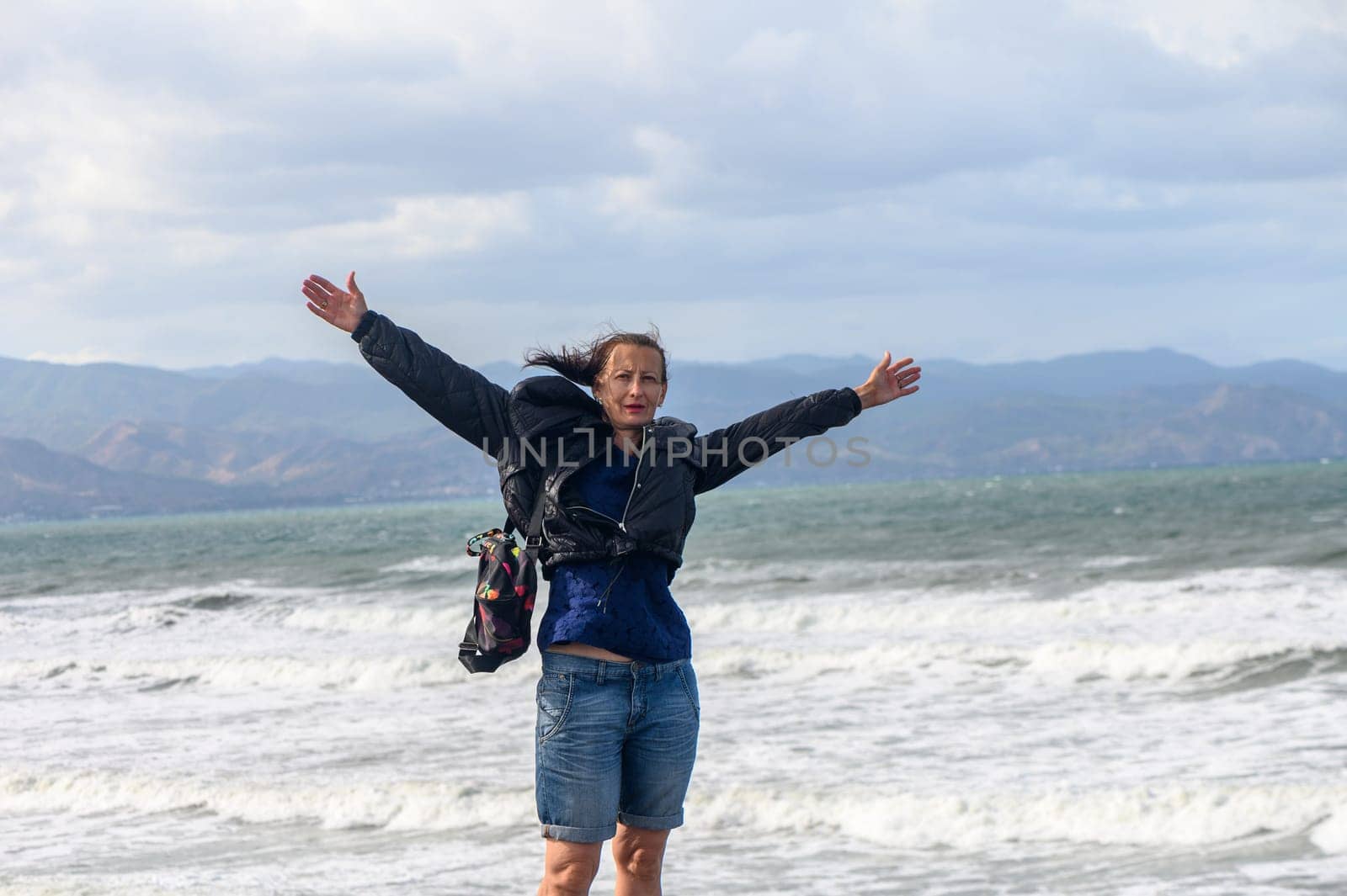 portrait of a woman enjoying her holiday on the Mediterranean Sea in Cyprus 4