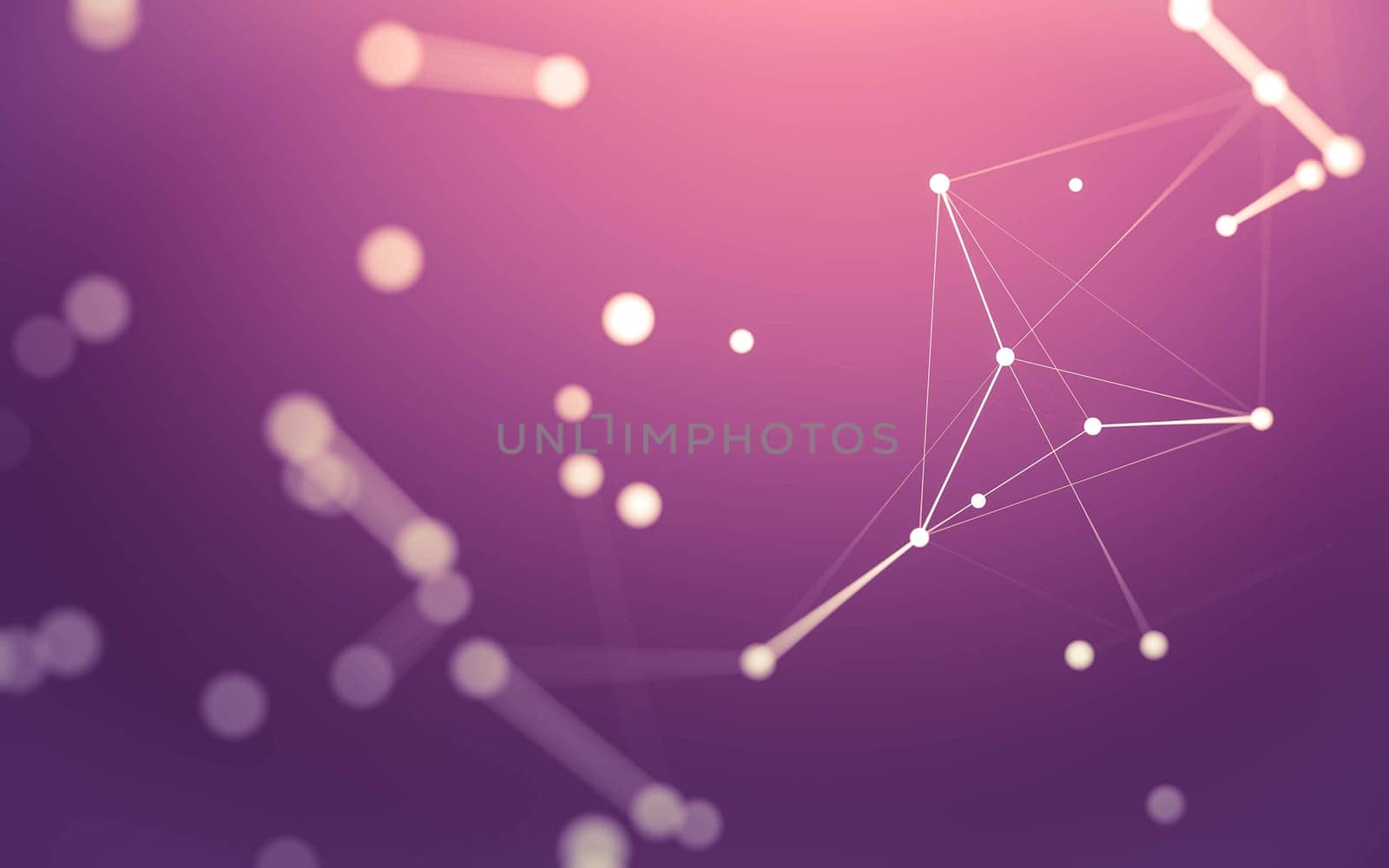 3d Abstract background. Molecules technology with polygonal shapes, connecting dots and lines. Connection structure. Big data visualization. 3d background.