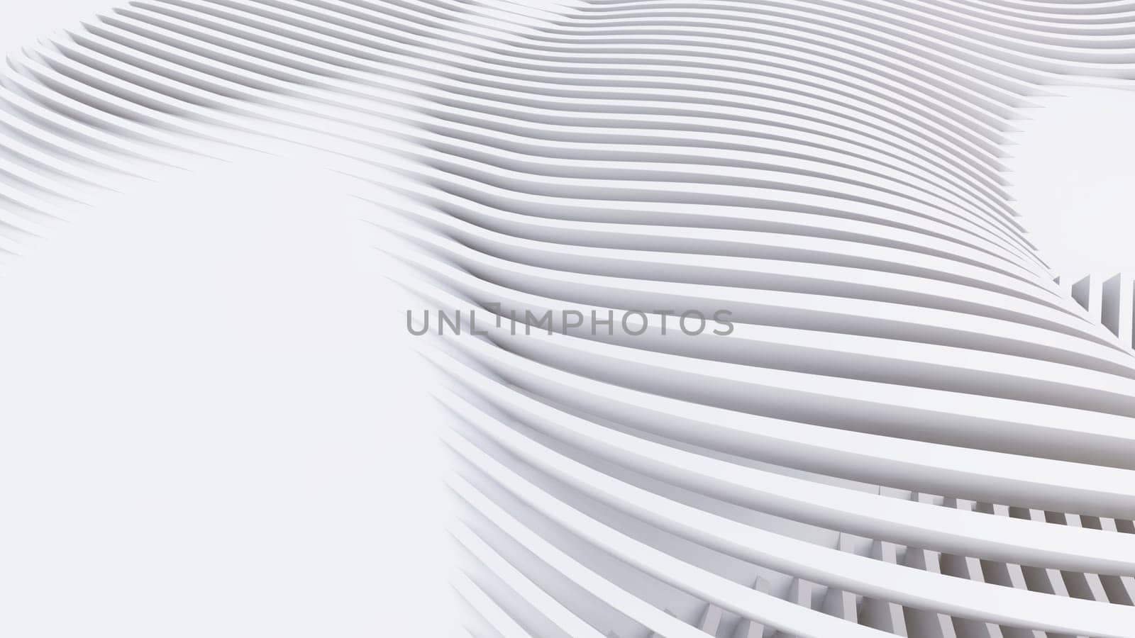 Abstract Curved Shapes. White Circular Background.  by teerawit