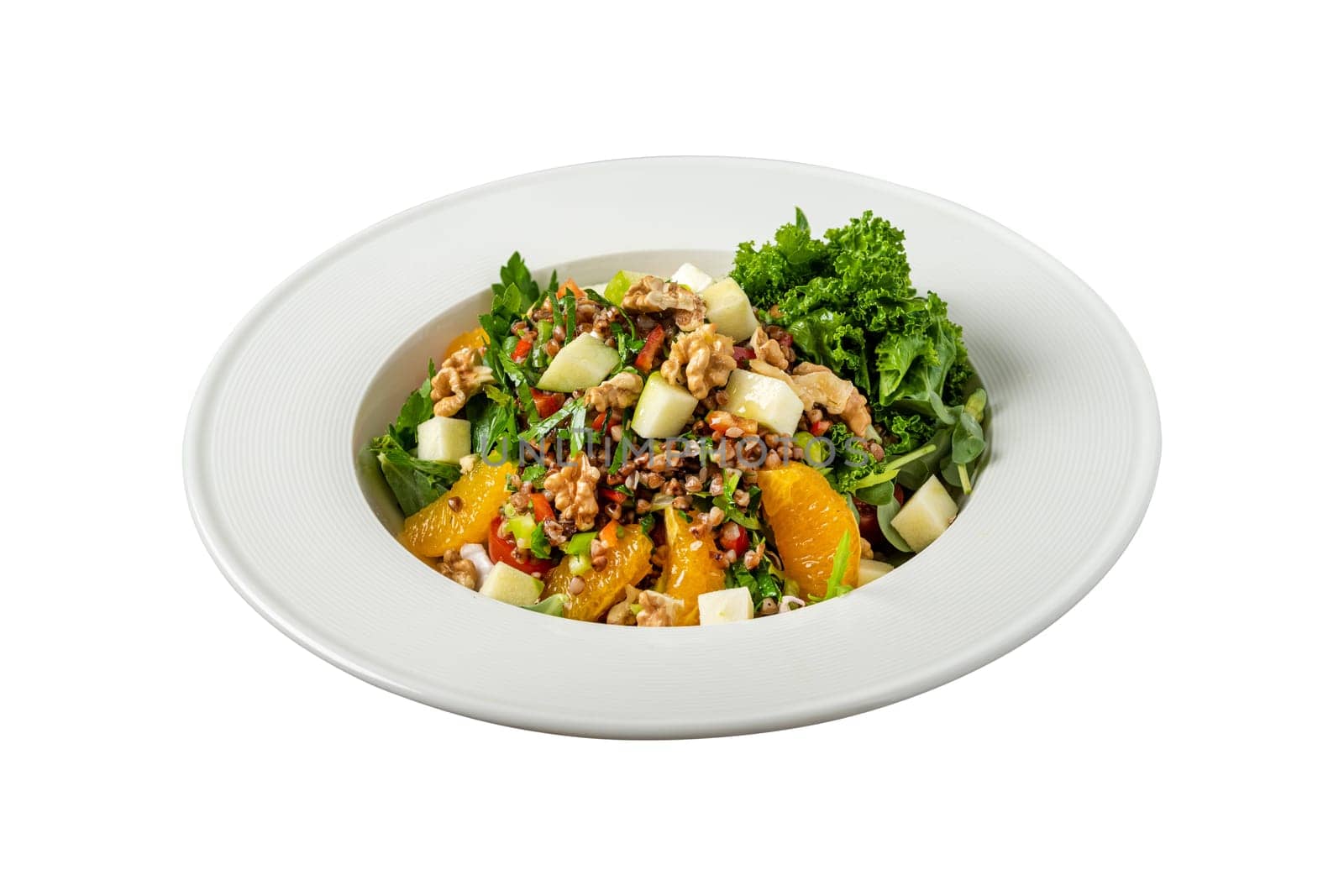 quinoa salad with walnuts, oranges and kale leaves by Sonat