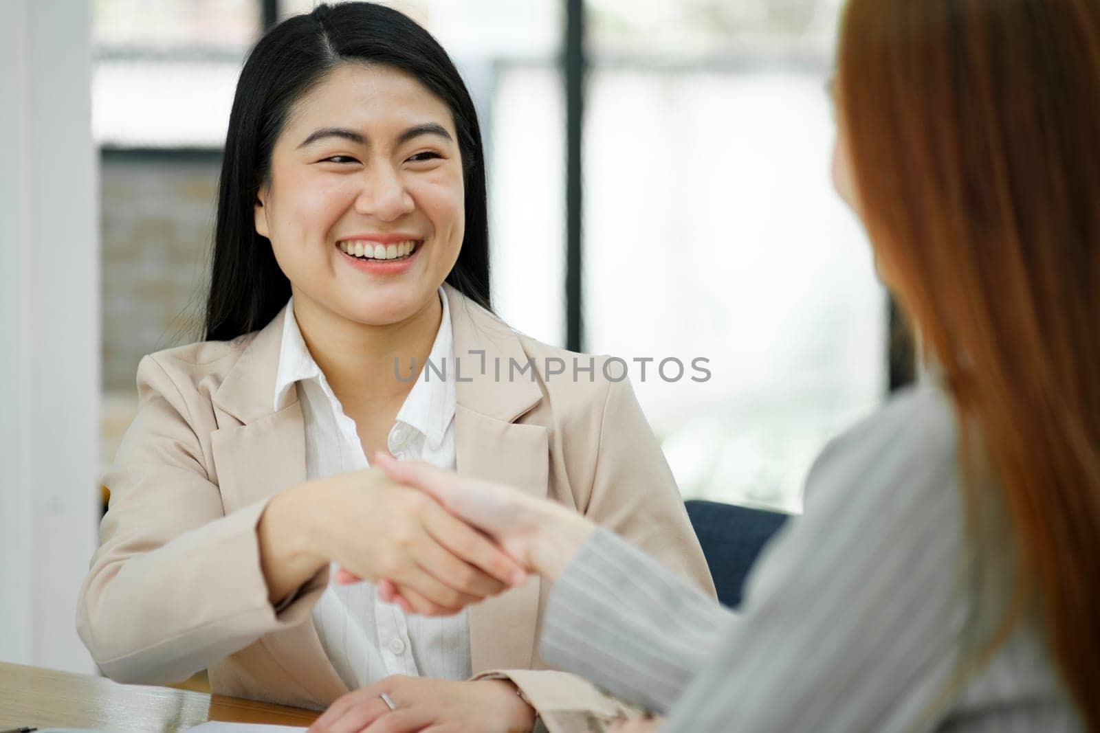 Businesswomen Handshake Sealing a Successful Deal by ijeab