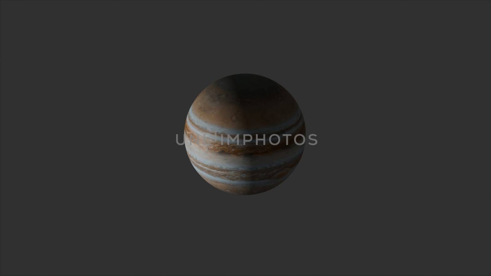 Planet Jupiter on a gray background. Elements of this image are presented by NASA