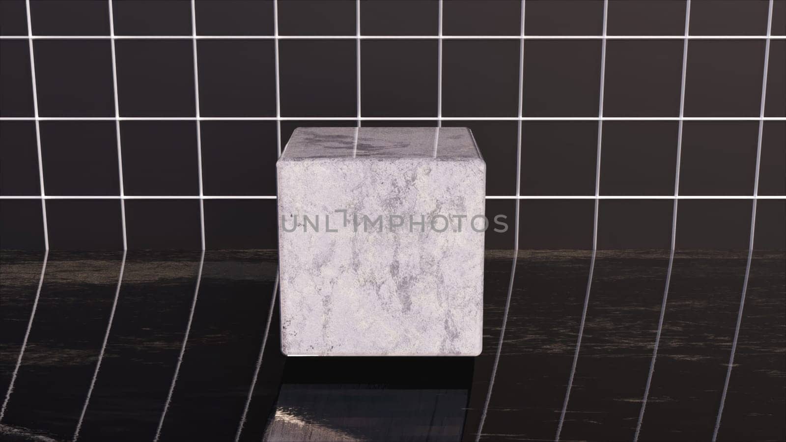White marble pedestal. Computer generated 3d render