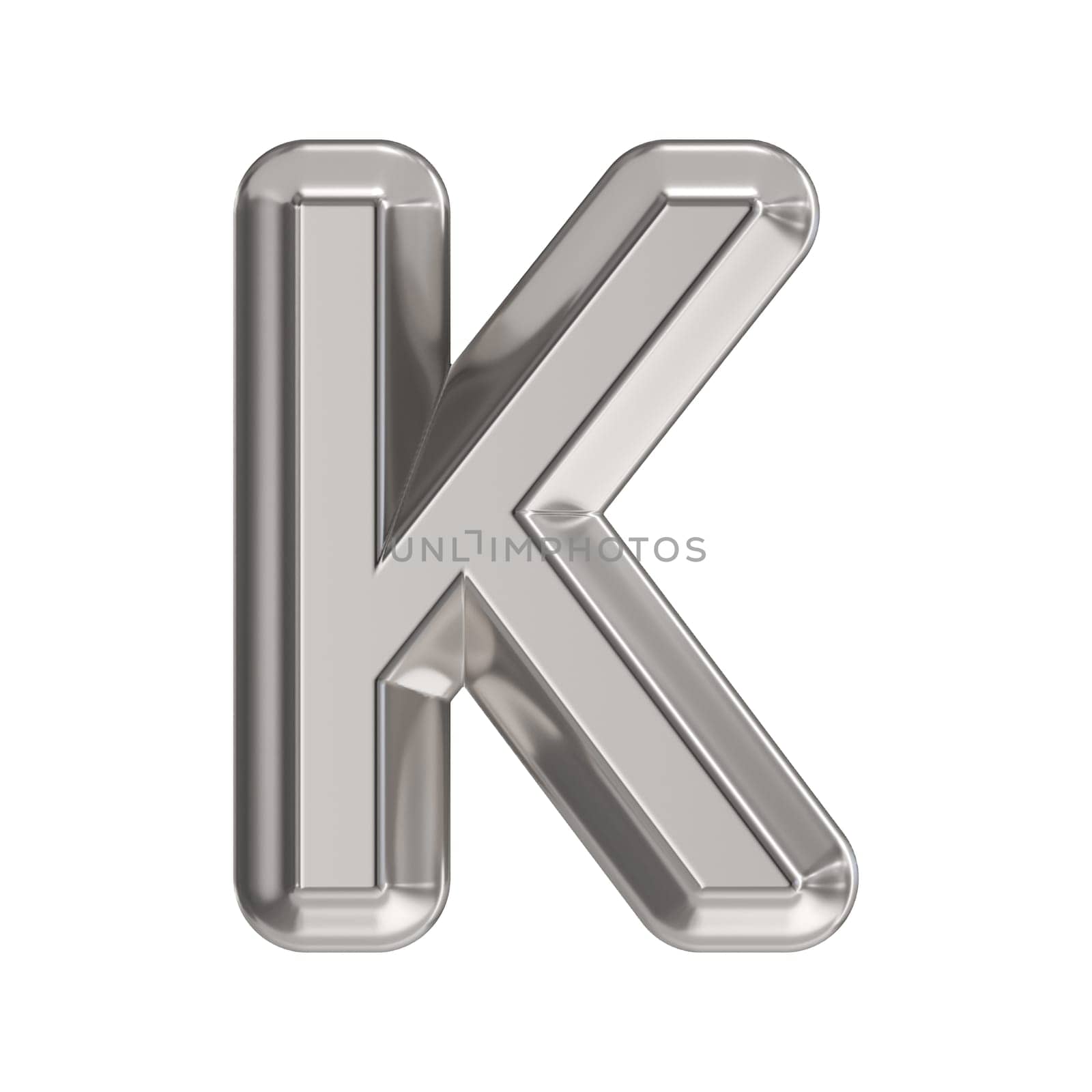 Steel font Letter K 3D by djmilic