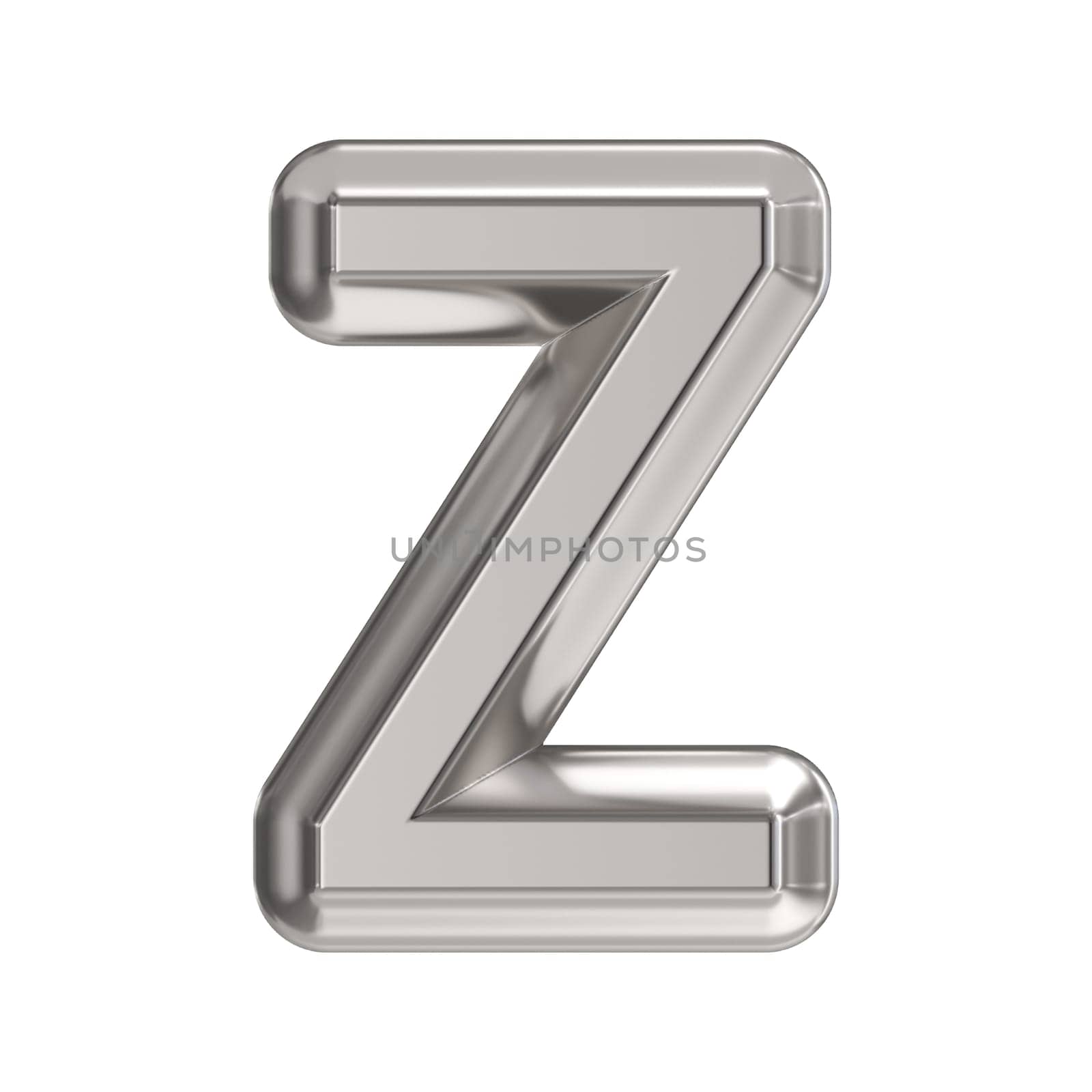 Steel font Letter Z 3D by djmilic