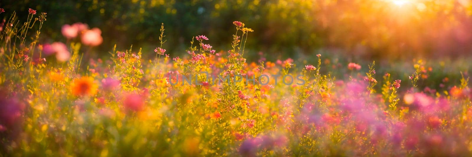 summer flowers in the meadow. Selective focus. by yanadjana