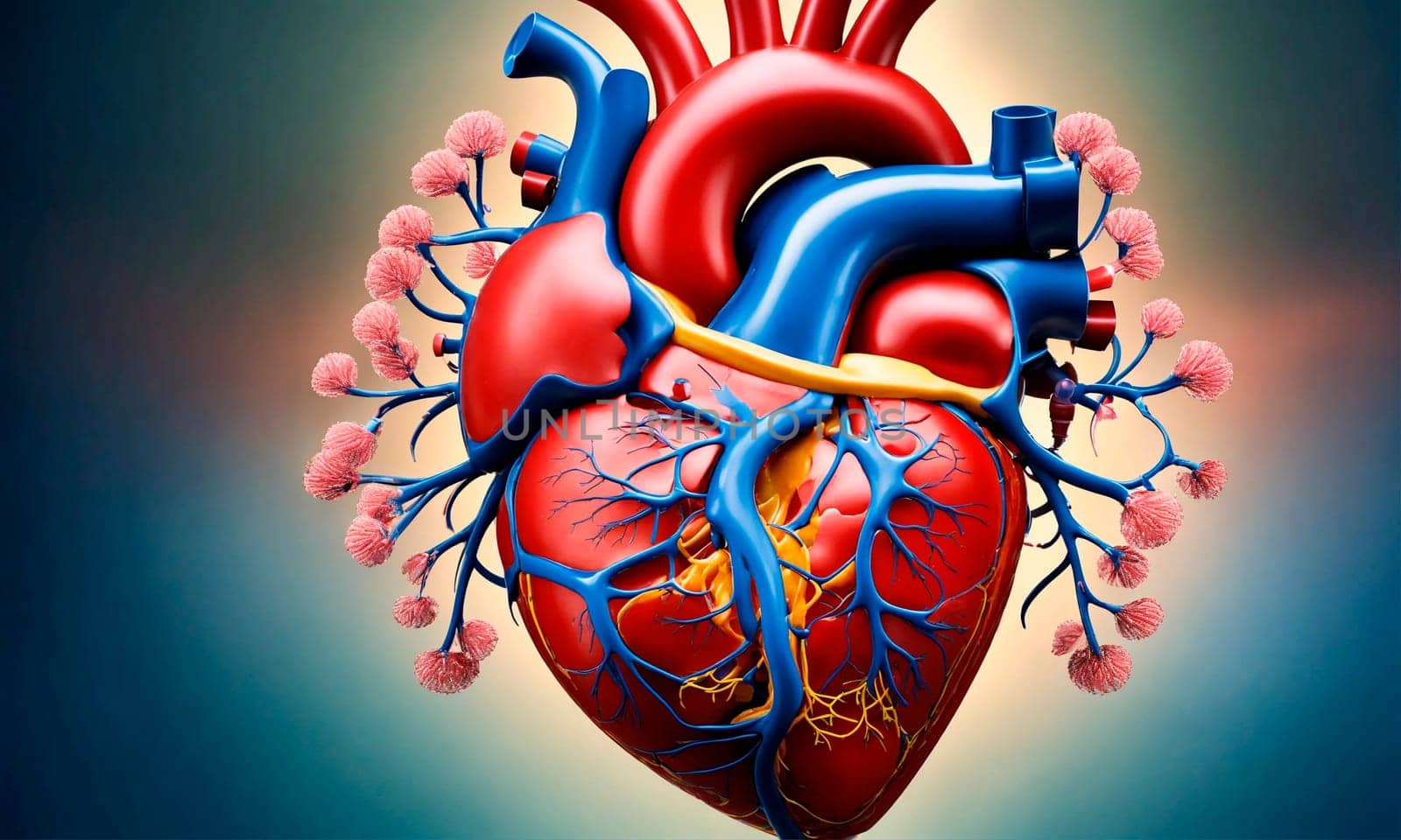 The human heart is a real medical diagram. Selective focus. by yanadjana