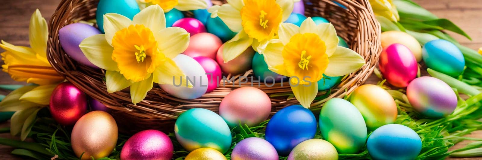 Beautiful Easter eggs for the holiday. Selective focus. food.