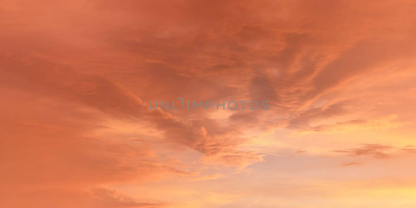 Orange and pink sky clouds after sunset - can be used as background by Ivanko