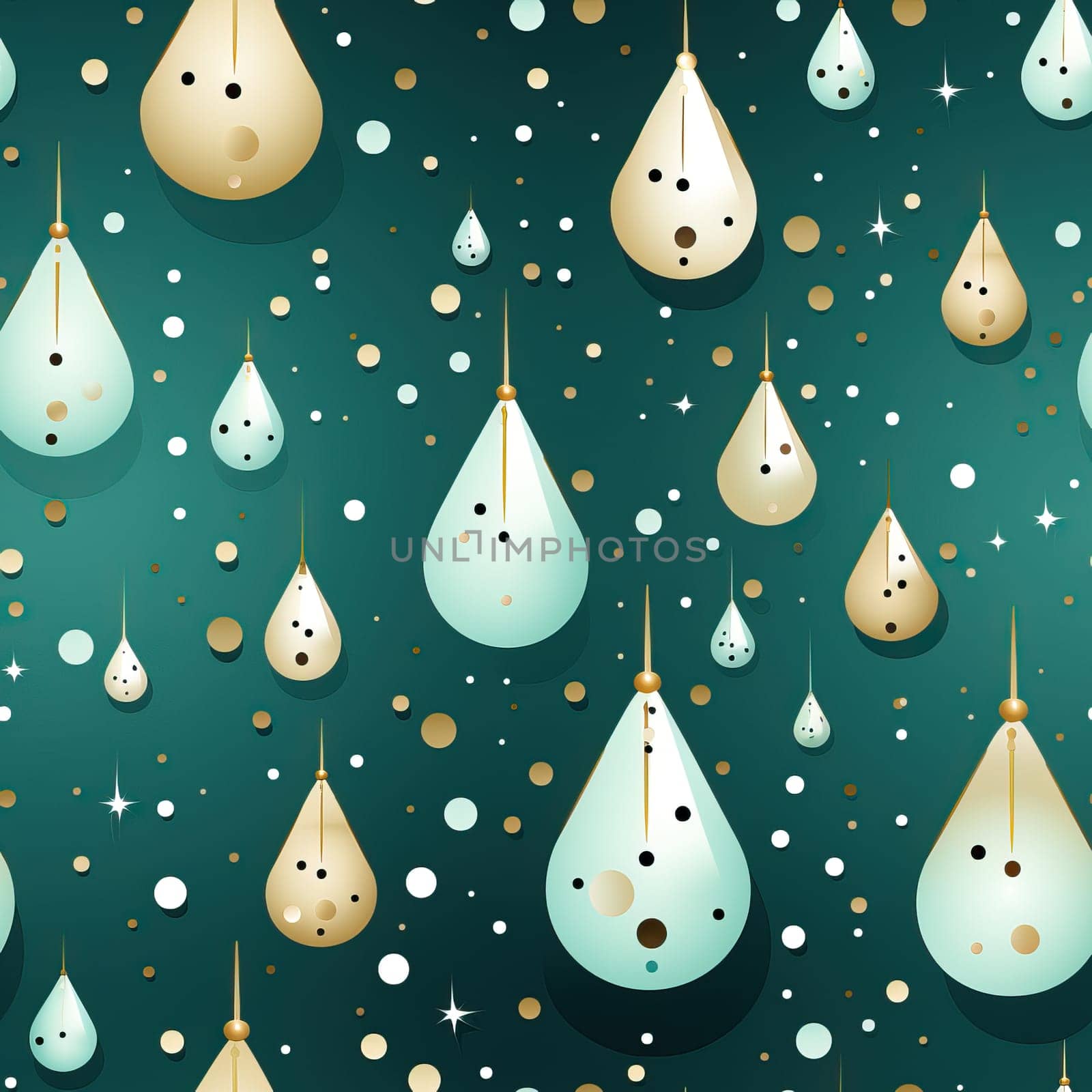 Seamless background pattern with abstract drops in color. Selective soft focus