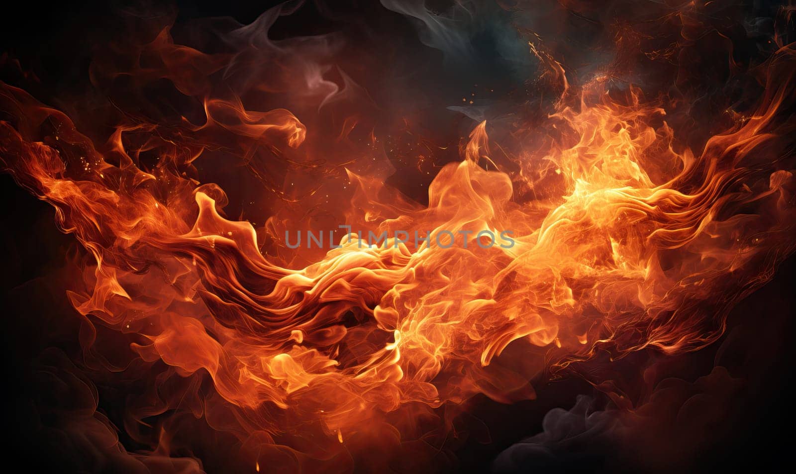 Abstract background with fire effect full frame. by Fischeron