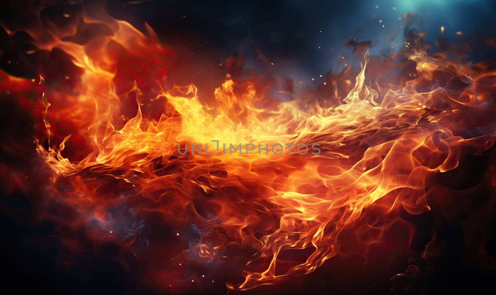 Abstract background with fire effect full frame. Selective soft focus