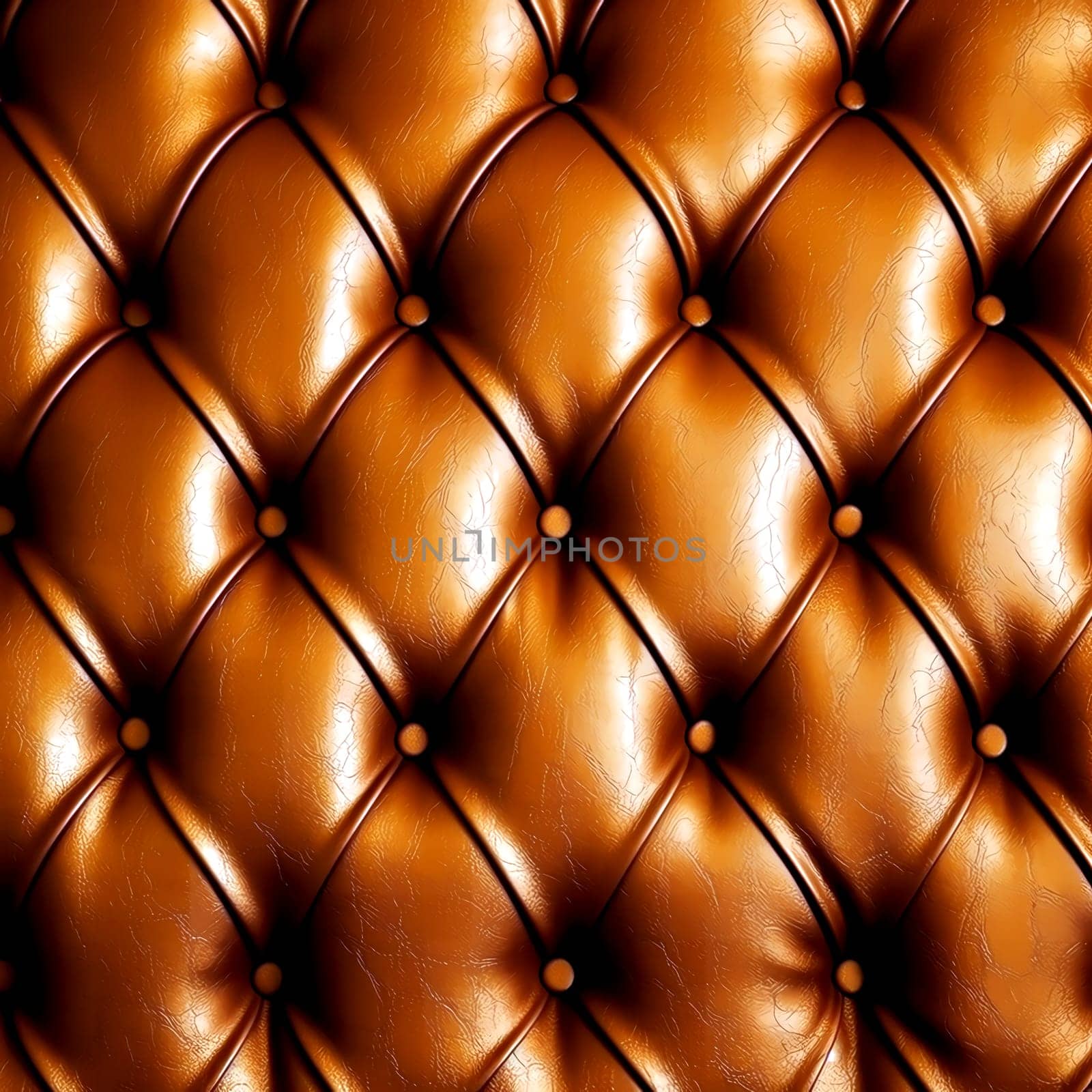 Capitone textile texture, classic retro Chesterfield check, Diamond pattern texture, button decoration. Leatherette. AI generated