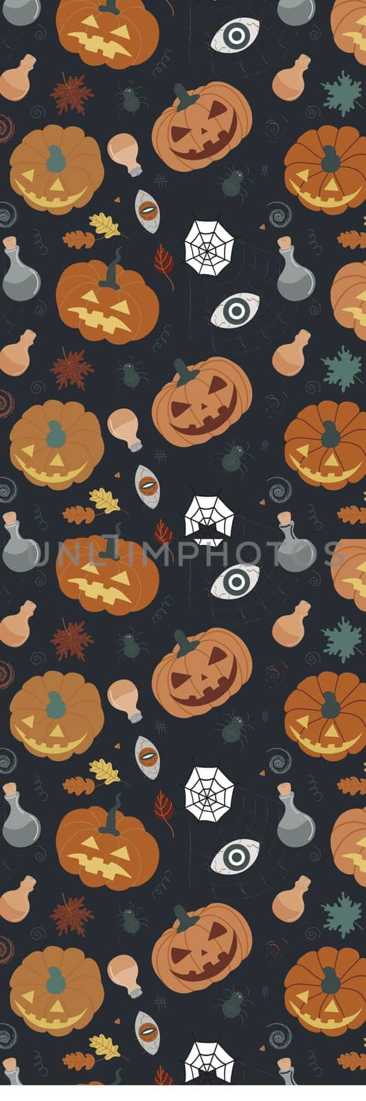 Gray Orange Funny Halloween Bookmark printable