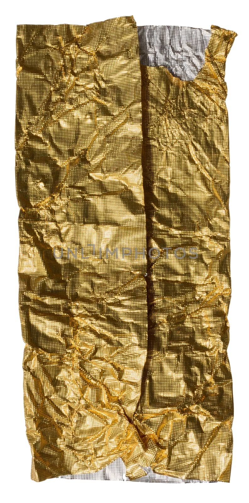 Sheet of golden foil isolated on white background by ndanko