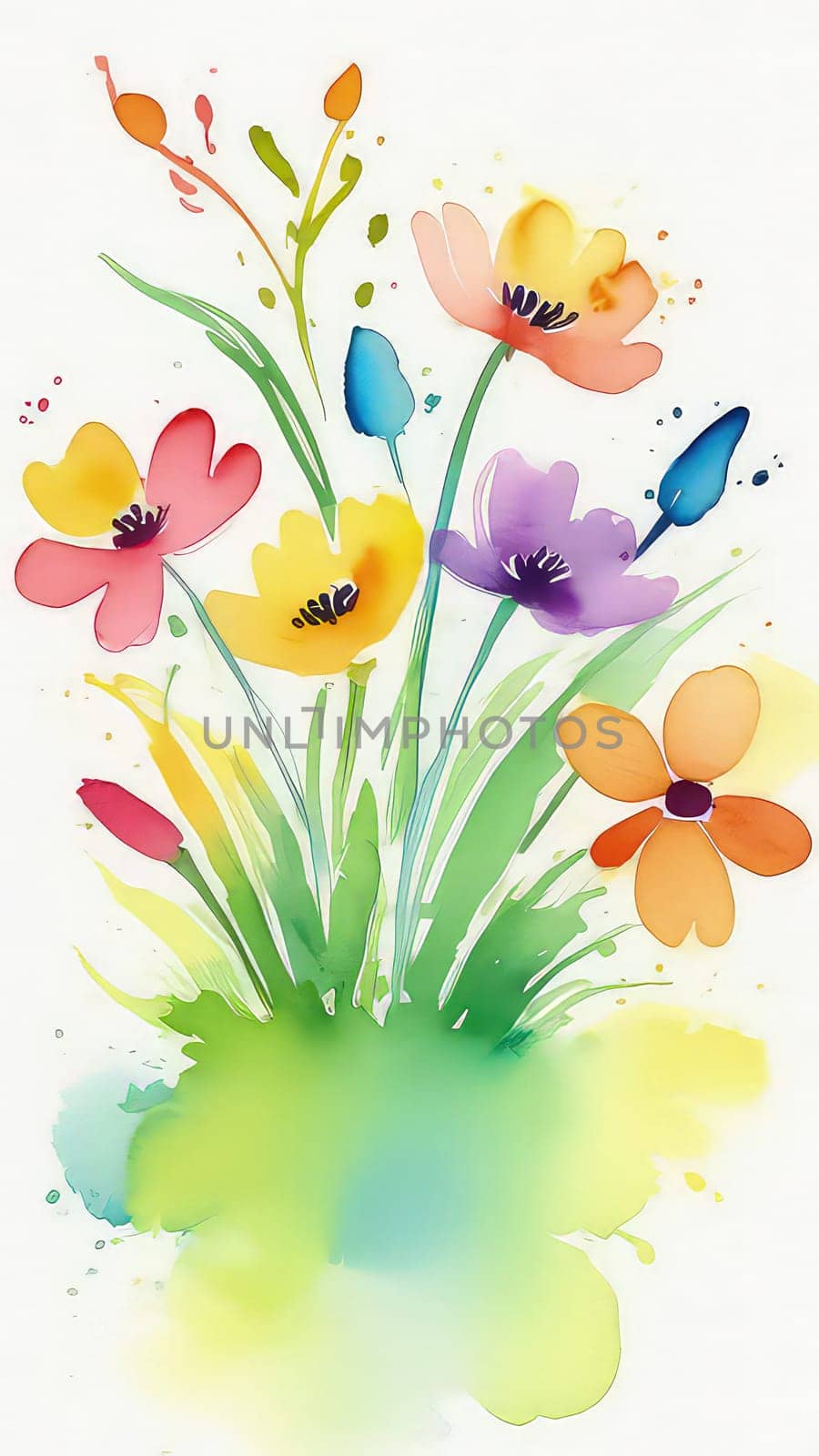 Beautiful celebration spring flowers on pastel background. Concept Birthday, Mothers Day, Womens Day, March 8. Spring easter flower background. Spring, easter greeting card design layout. Copy space. by Angelsmoon