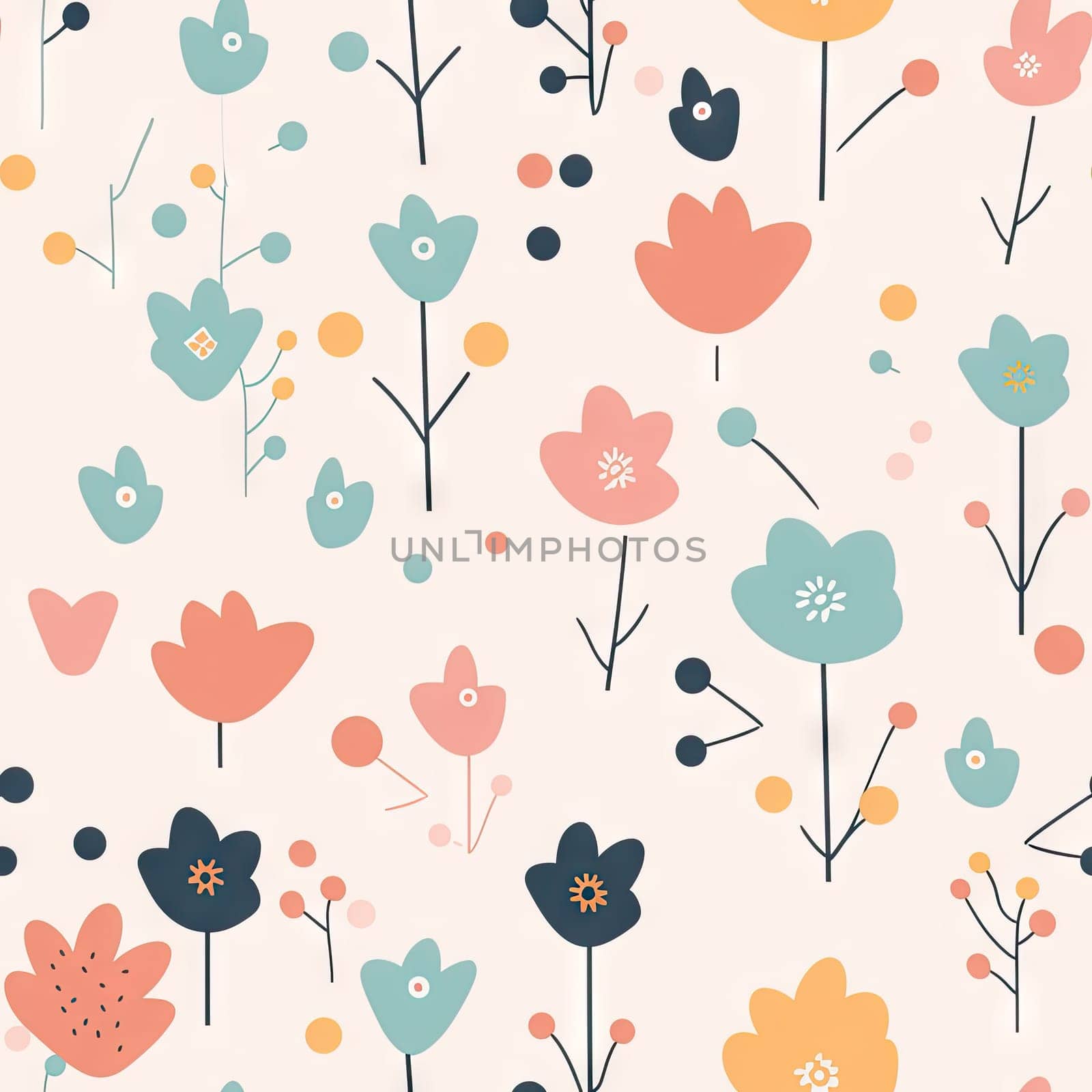 Floral Pattern with Pastel Tones by chrisroll