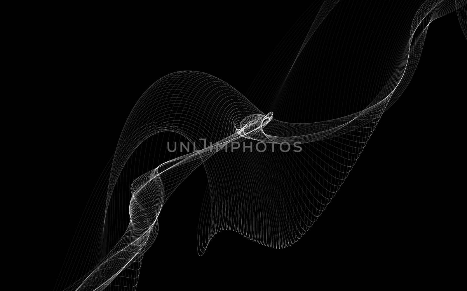 Dark abstract background with a glowing abstract waves by teerawit