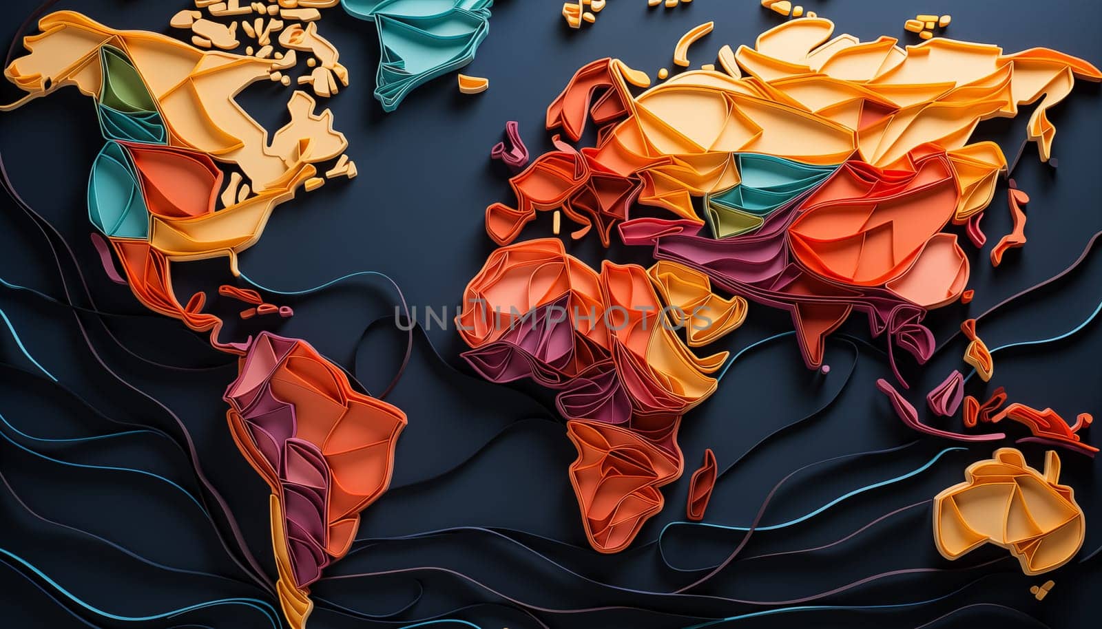World map - abstract background by Nadtochiy
