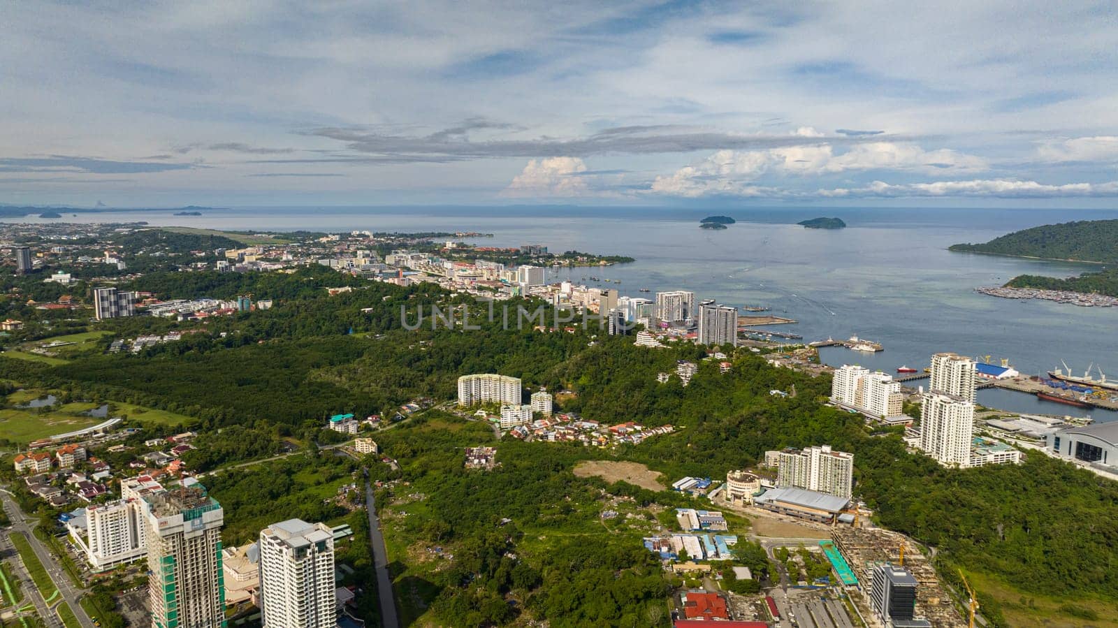 Kota Kinabalu city on the island of Borneo. Sabah, Malaysia.