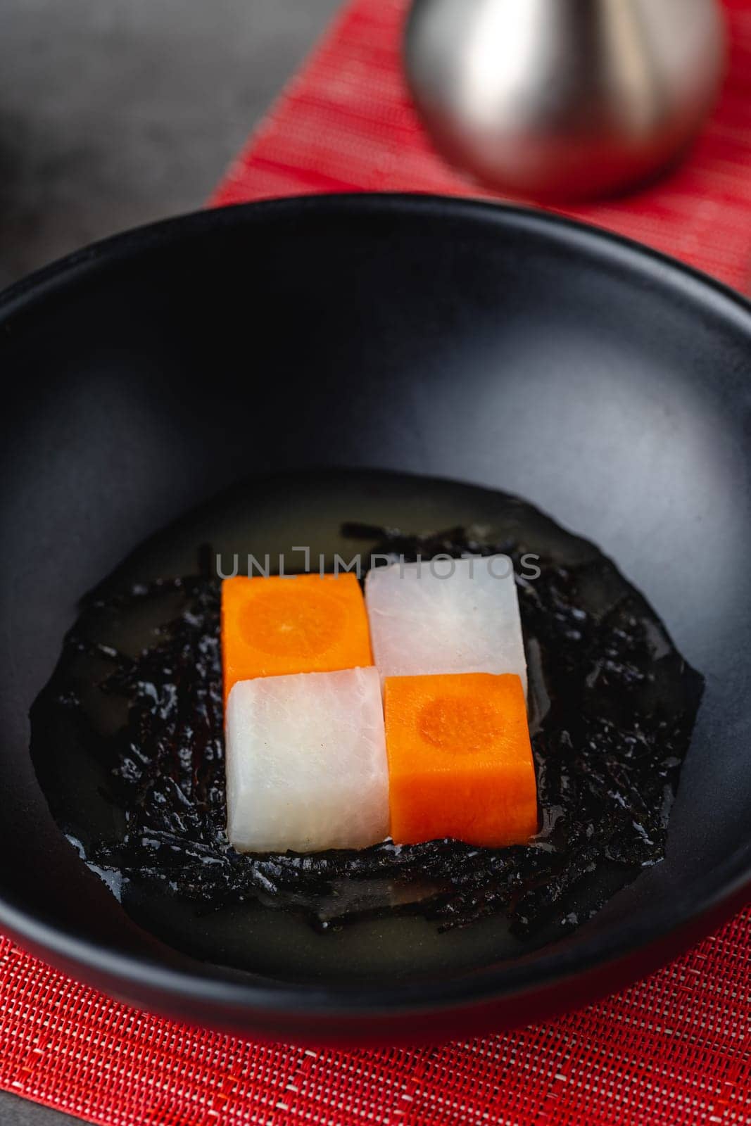 Kenchin Jiru, Japanese vegetable soup prepared with tofu and root vegetables by Sonat