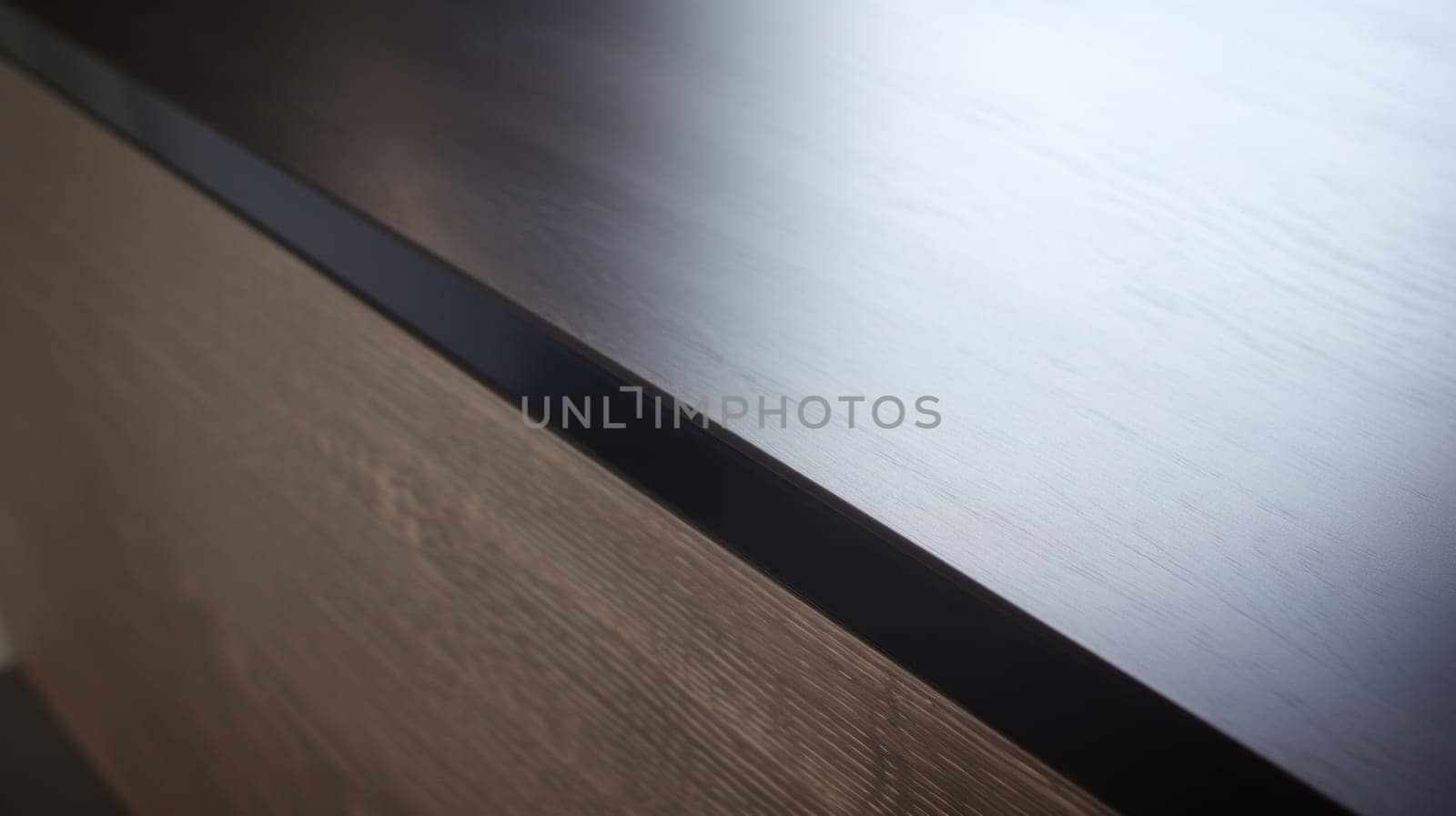 A close up of a wooden table top