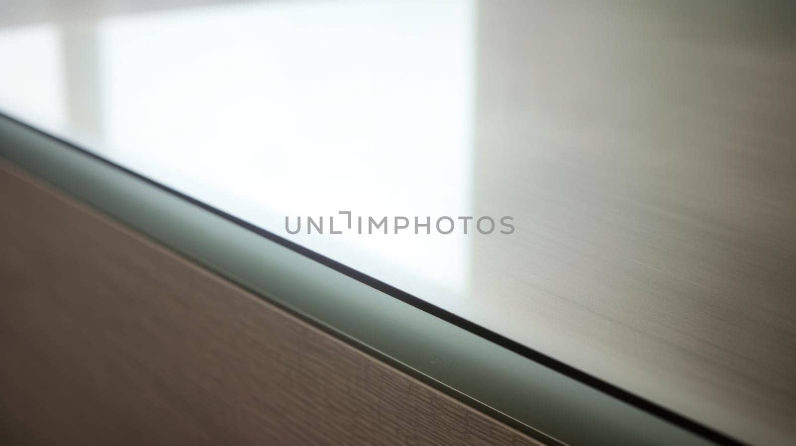 A close up of a glass door with a window in the background, AI by starush