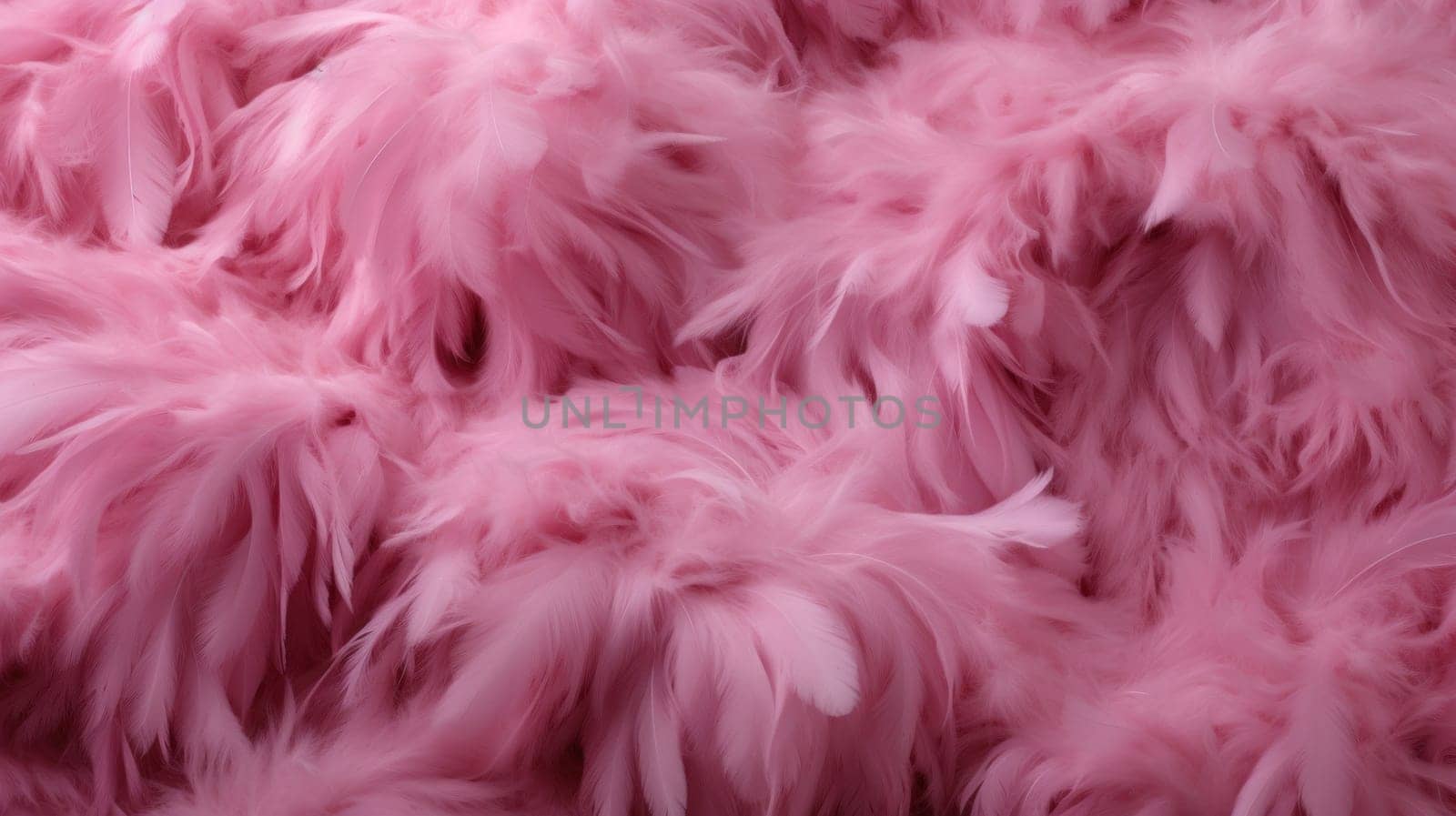 A close up of a pile of pink feathers on the ground