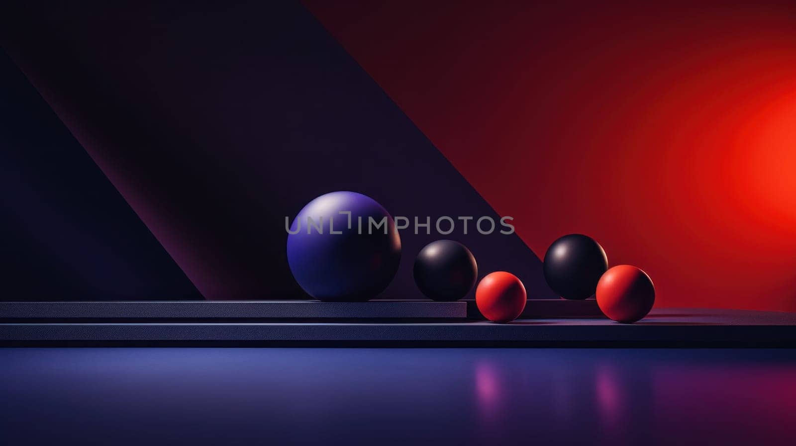A group of three different colored eggs on a table, AI by starush