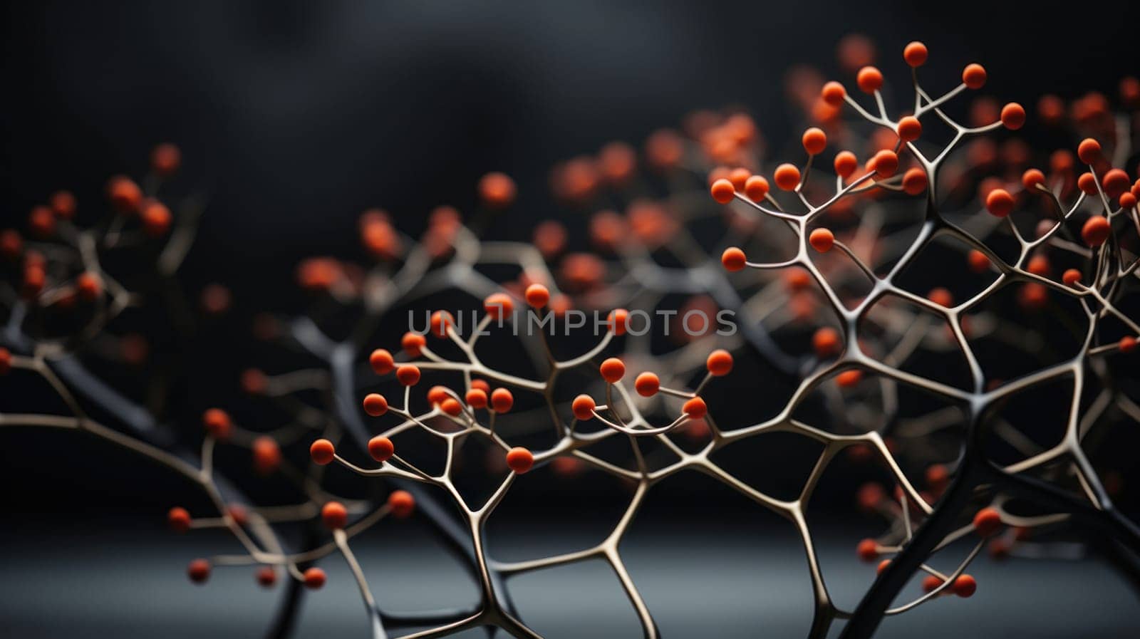 A close up of a plant with red berries on it, AI by starush