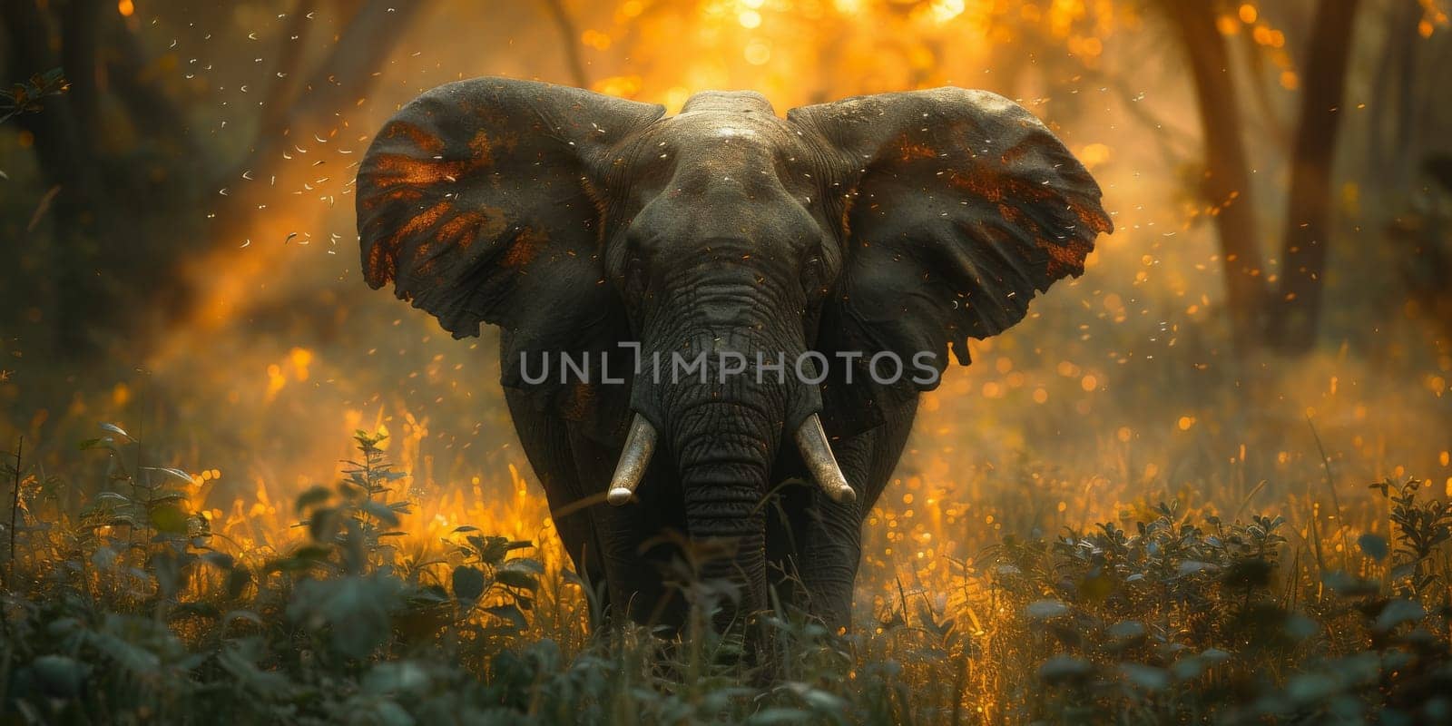 Oil painting of elephant, artist collection of animal painting for decoration and interior. by Benzoix