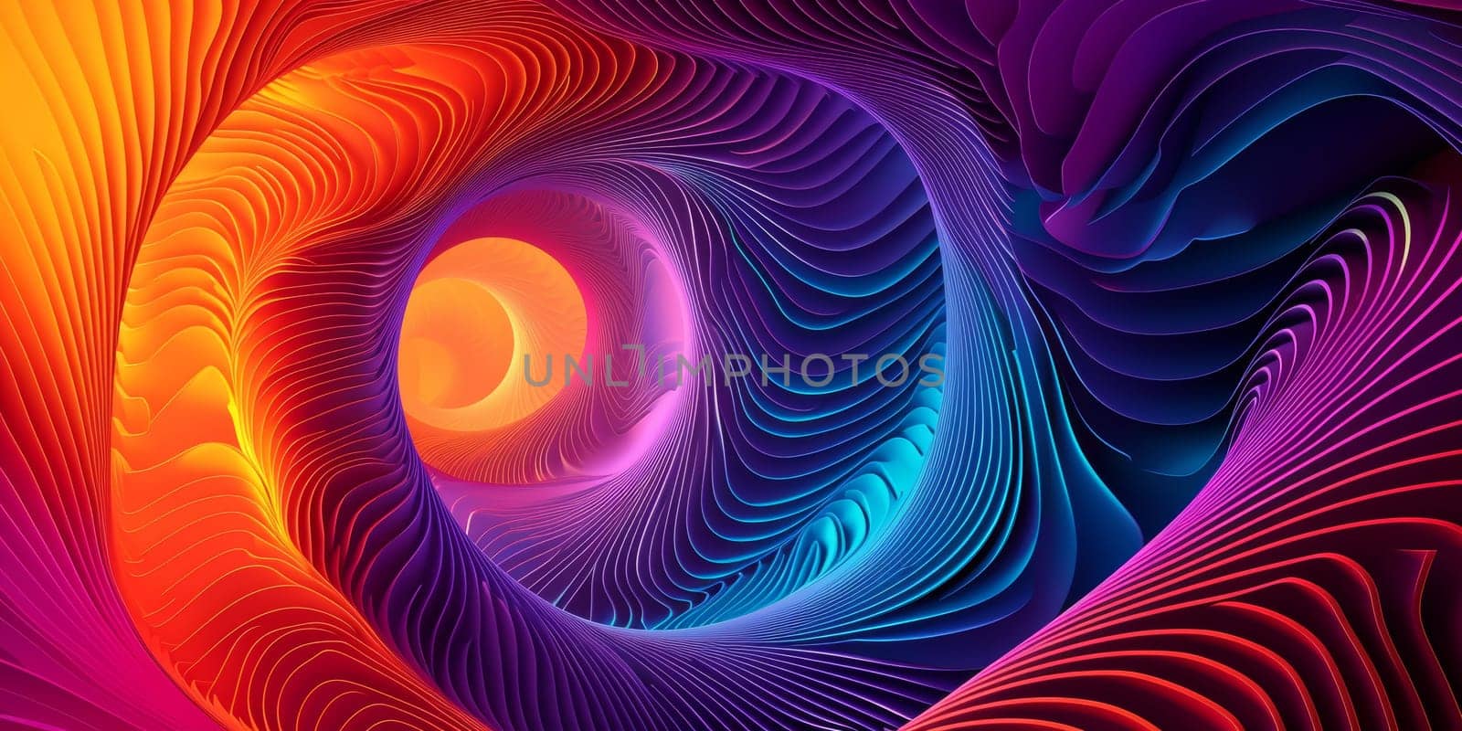 A colorful abstract image of a spiral design with swirls, AI by starush