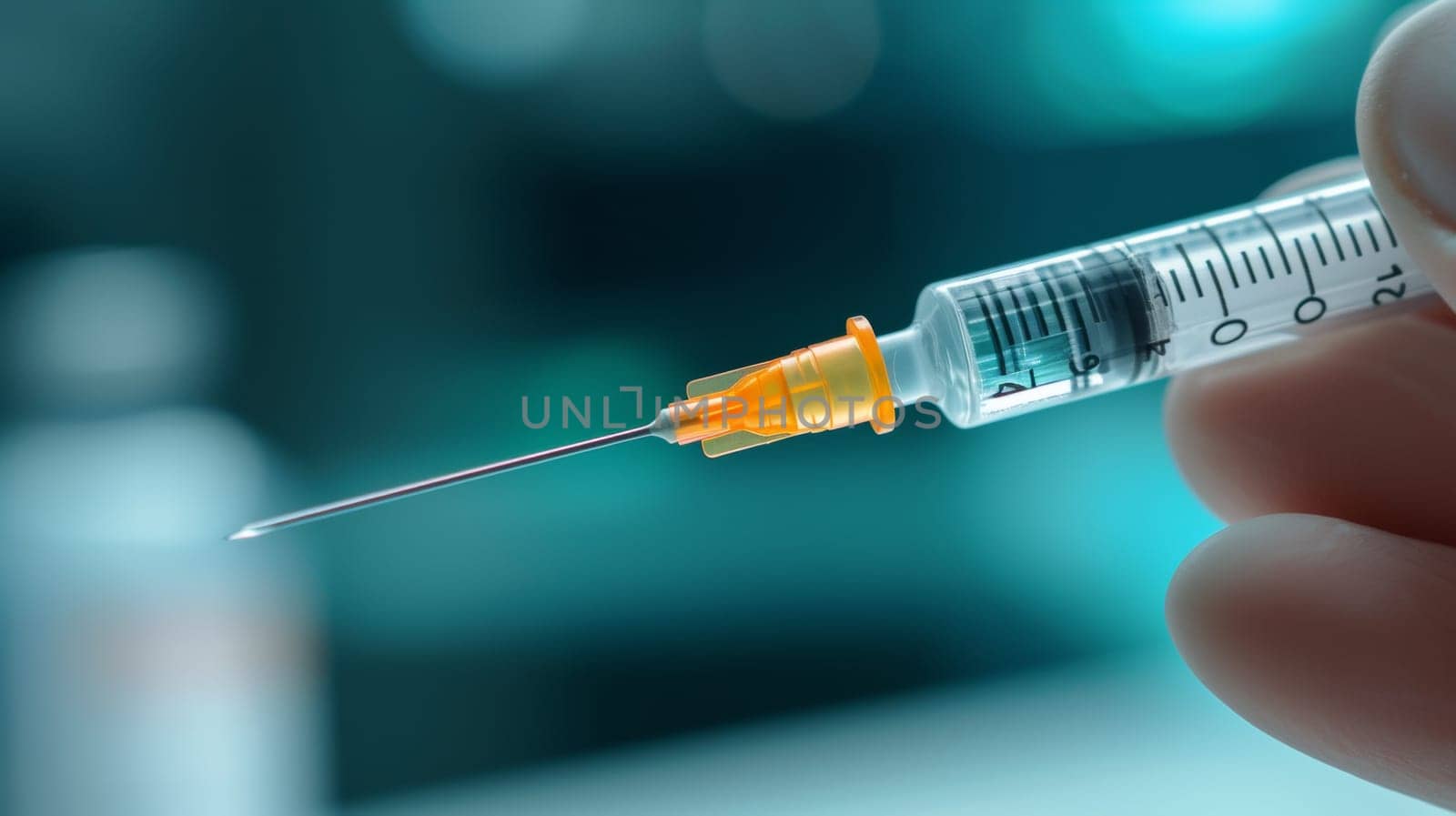 A person holding a syringe with an injection in it