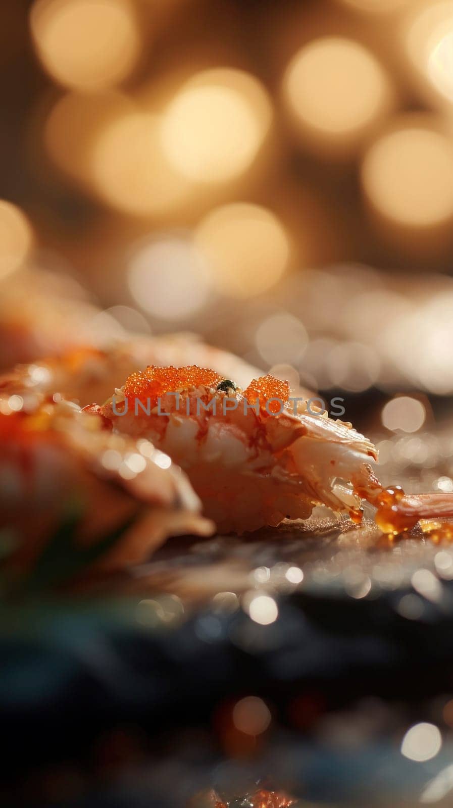 A close up of a bunch of food sitting on top of some table