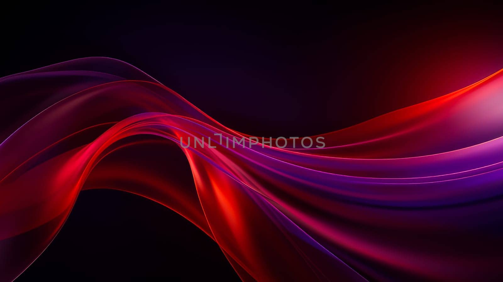 Beautiful luxury 3D modern abstract neon red purple background composed of waves with light digital effect in futuristic style