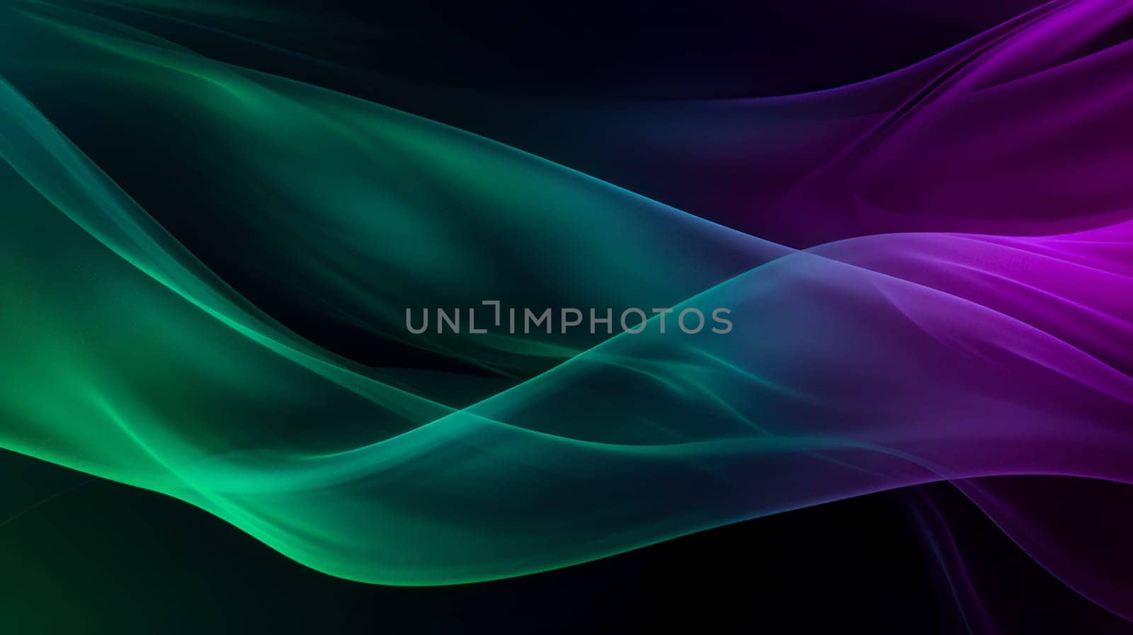 Beautiful luxury 3D modern abstract neon red purple green background composed of waves with light digital effect in futuristic style. by Alla_Yurtayeva