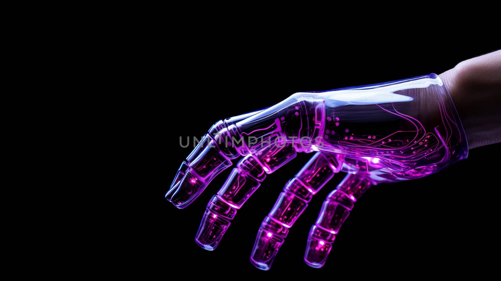 Cyborg human robot arm in futuristic style by Alla_Yurtayeva