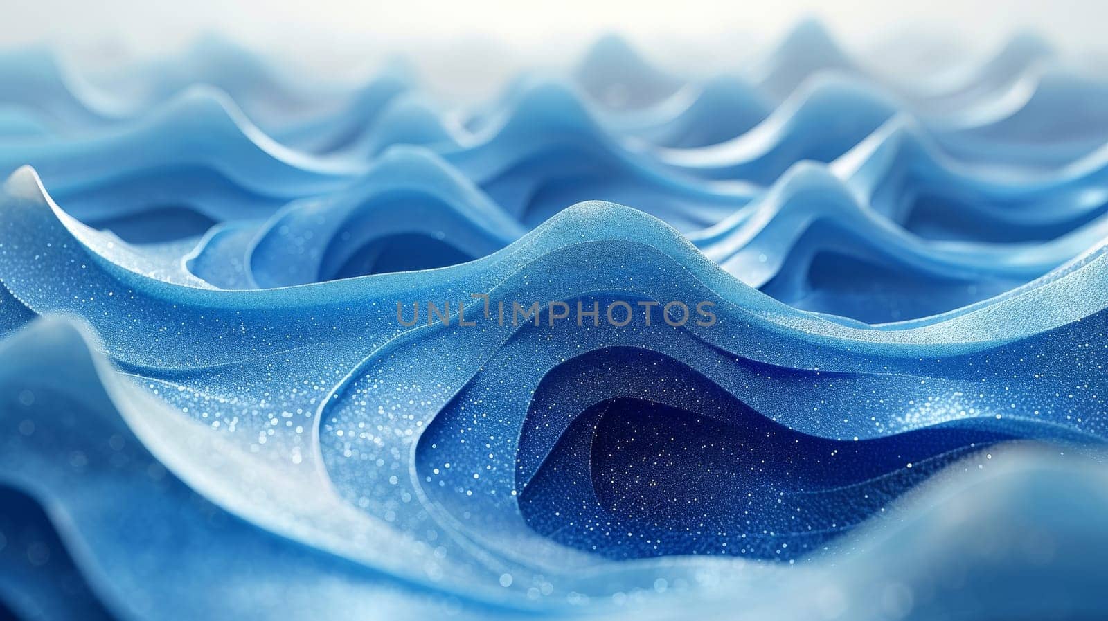 Blue circular wave on the background. Futuristic point wave. Big data. 3D rendering. Abstract digital wave.