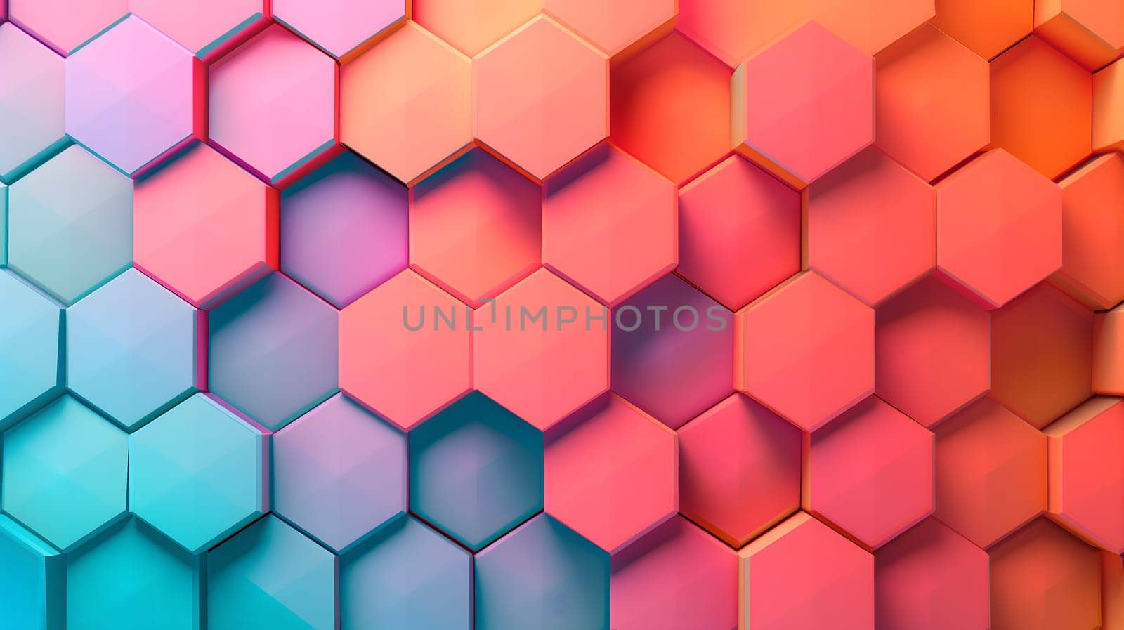 Abstract hexagon geometry background. Useful as abstract background. Neural network generated in January 2024. Not based on any actual scene or pattern.