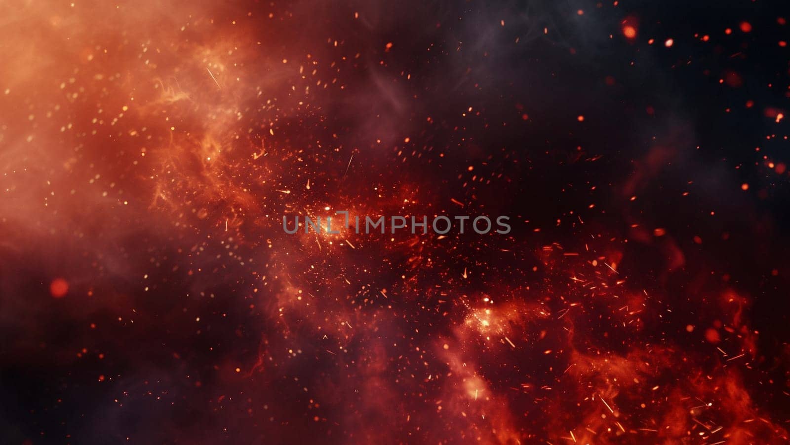 Fire background with flames. Hot image of a blazing fire. by Sneznyj