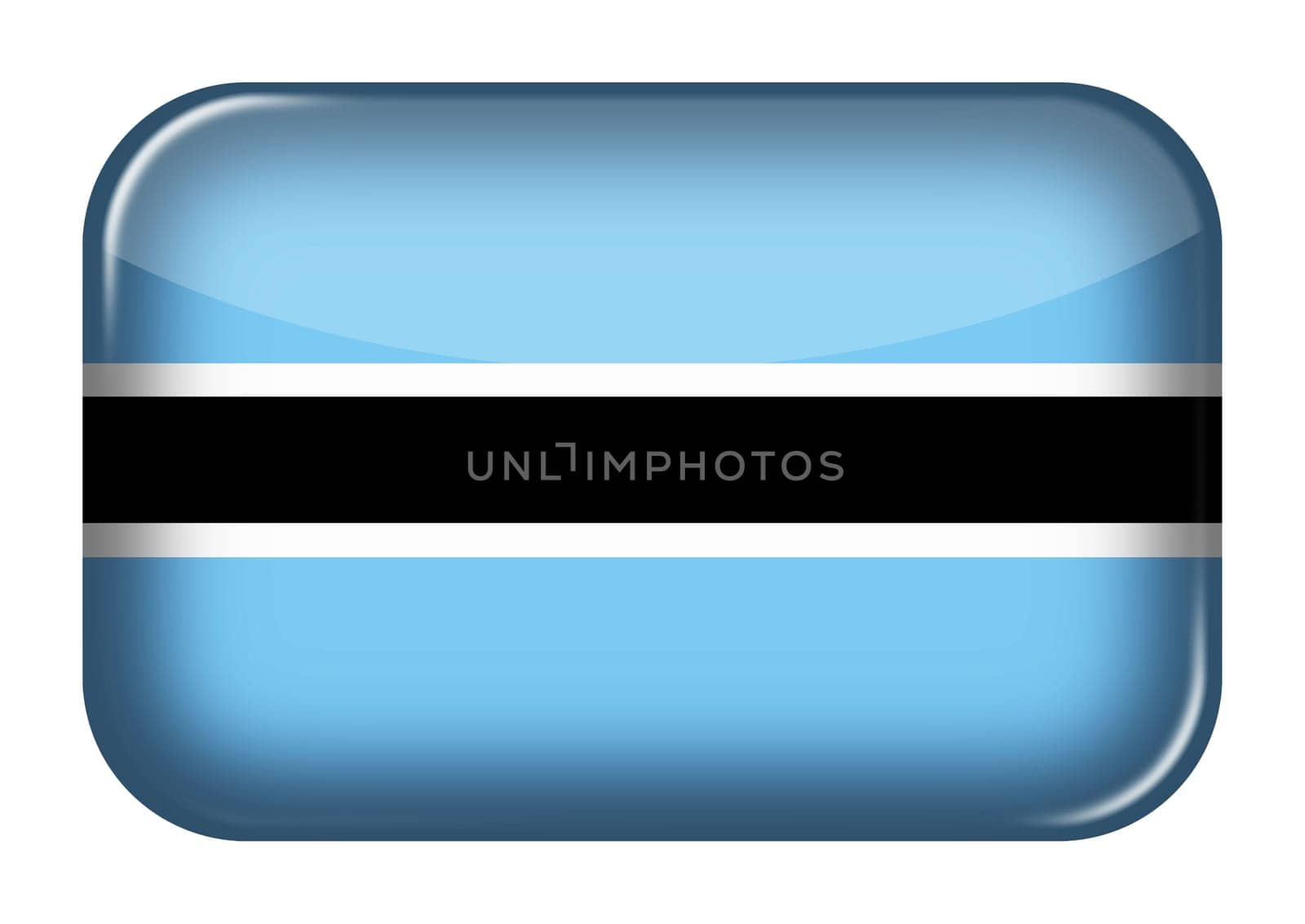 A Botswana web icon rectangle button with clipping path