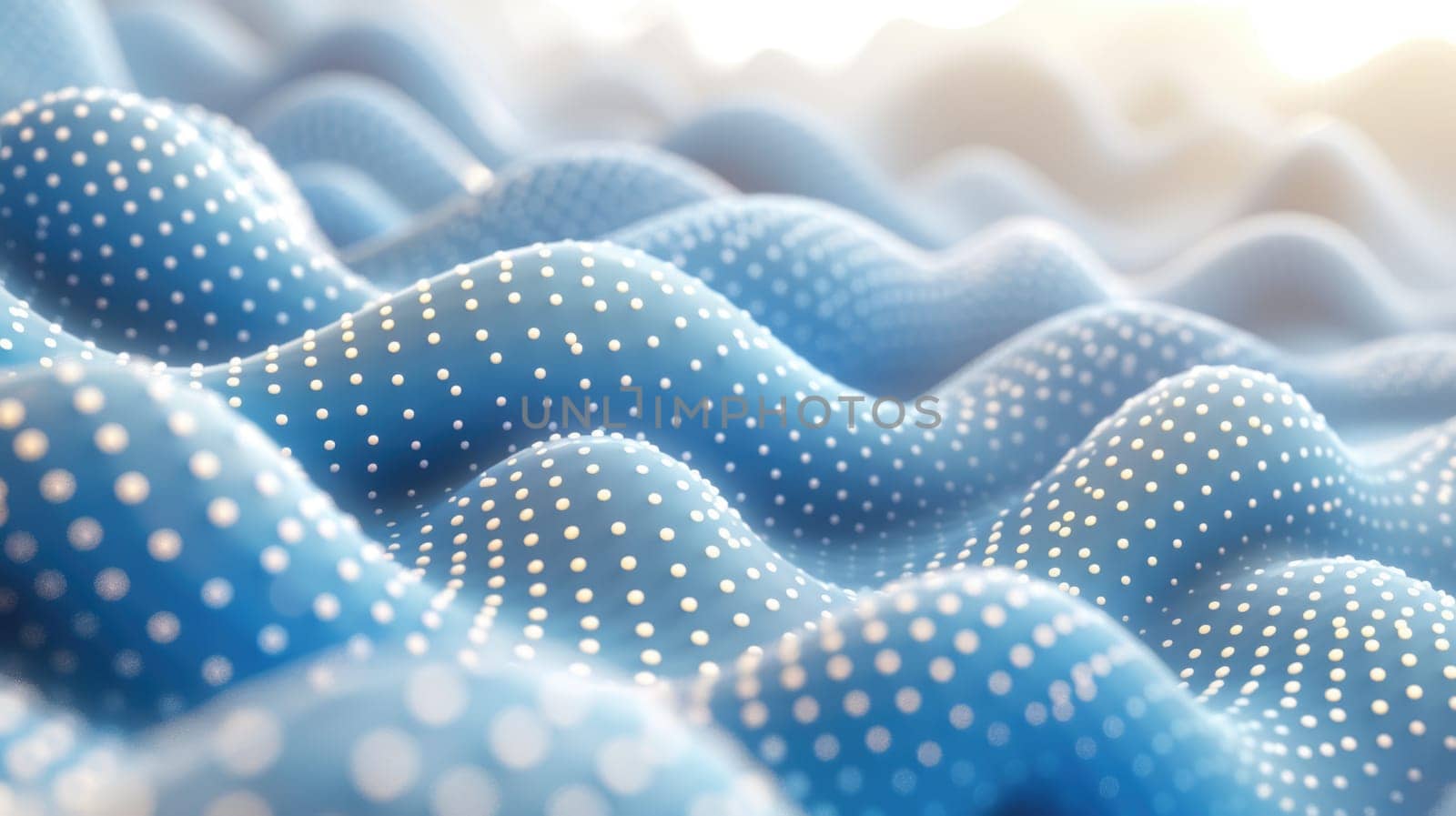 A detailed view of several blue and white balls in close proximity, creating an abstract pattern.