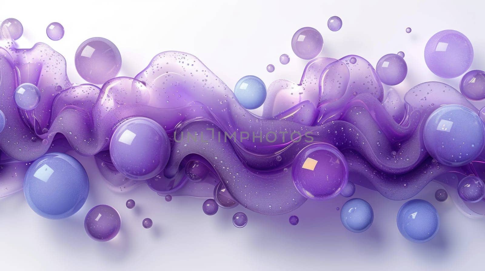 A captivating, abstract image of swirling purple and blue liquid against a stark white backdrop.