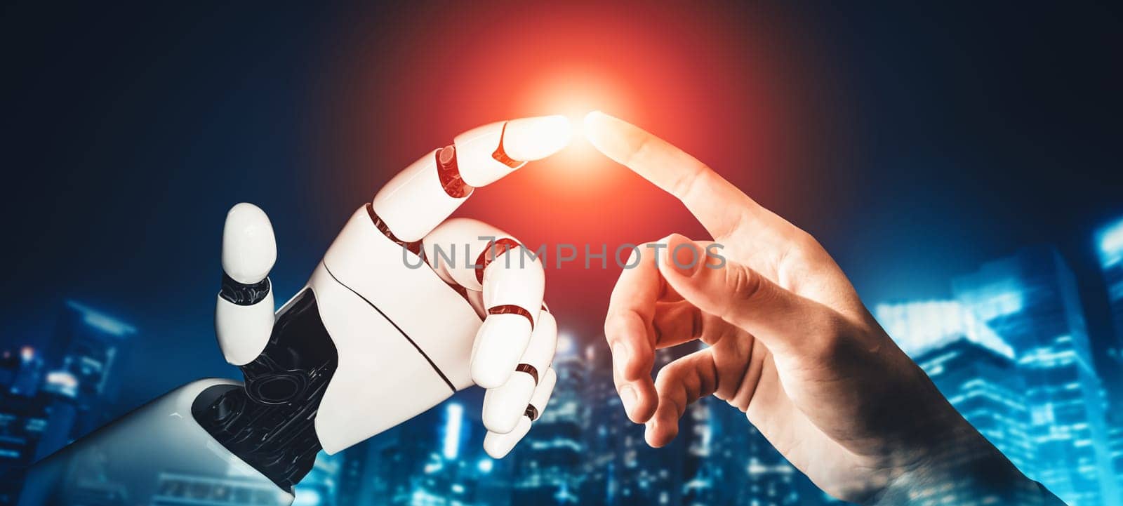 XAI 3D rendering futuristic droid robot technology development, artificial intelligence AI, and machine learning concept. Global robotic bionic science research for future of human life.