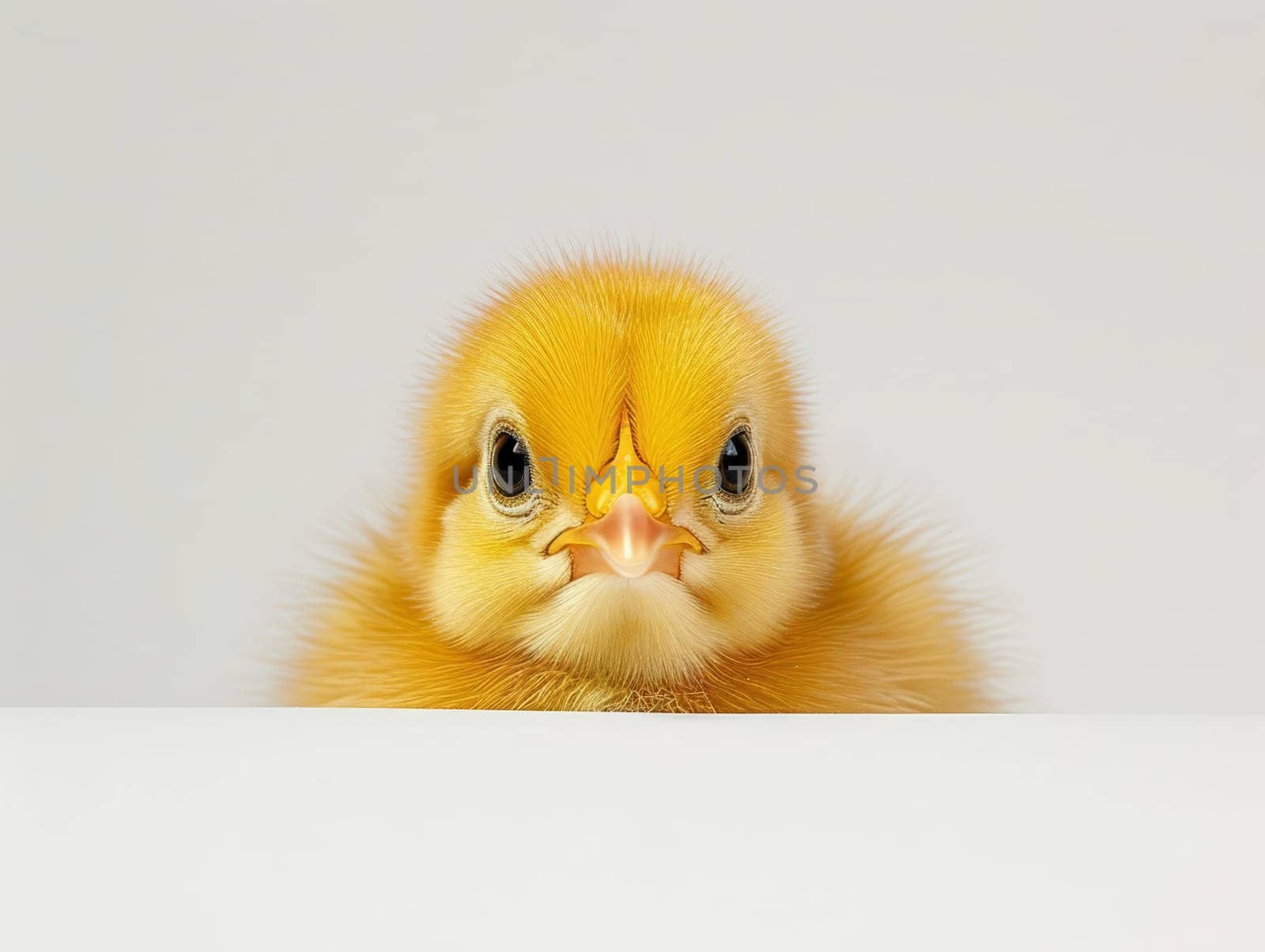 Cute Fluffy Yellow Chick on White Background. Easter Concept by iliris