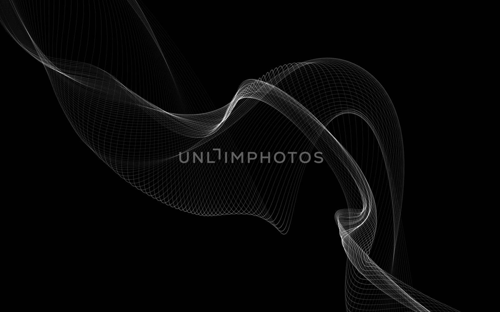 Dark abstract background with a glowing abstract waves by teerawit