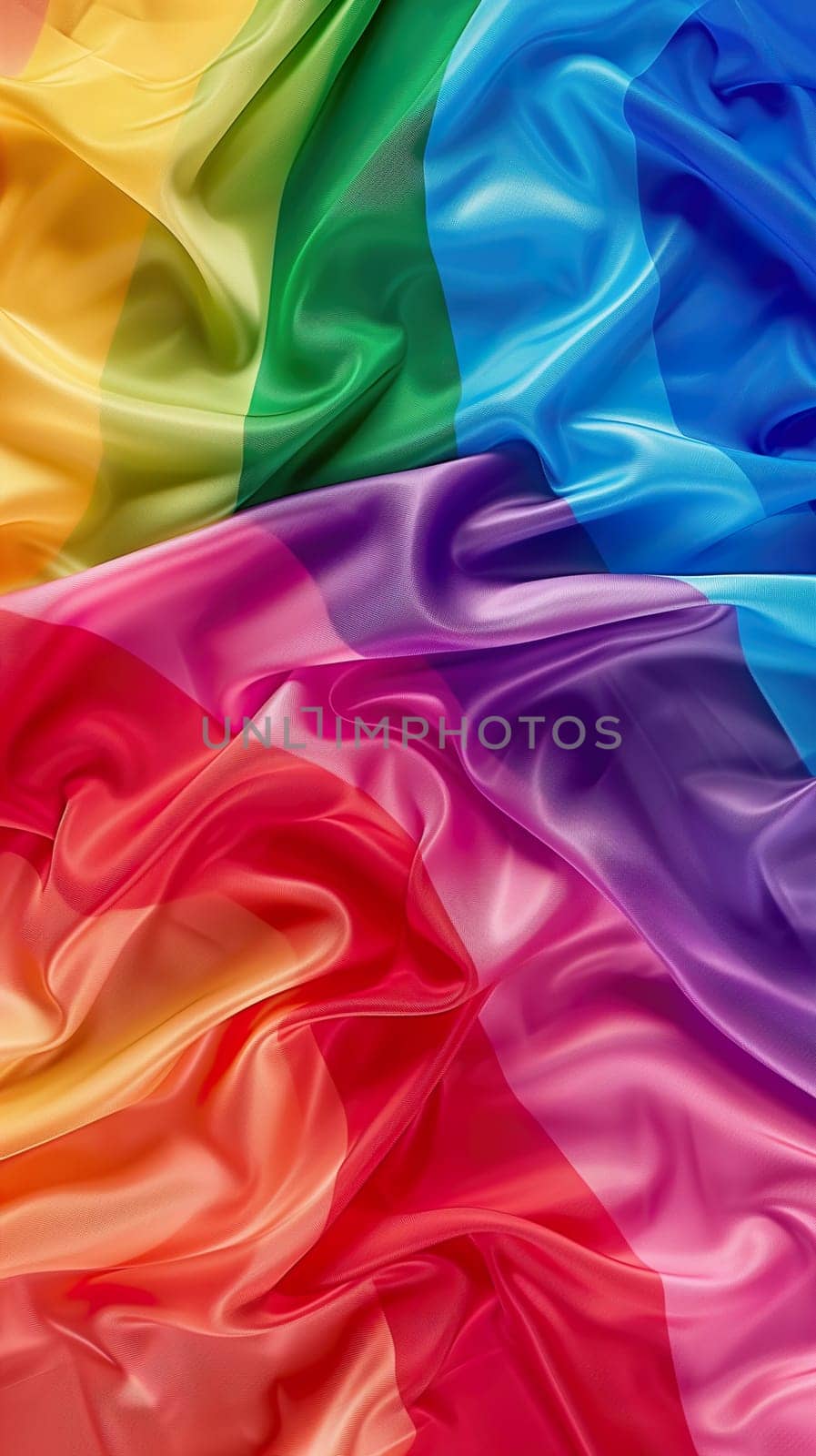 Wavy textile flad in lgbtq colors ai generated image