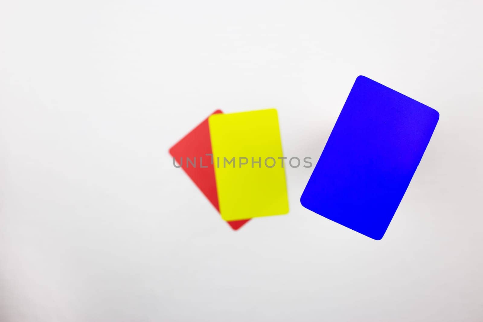 Concept of blue card in football for temporarily sending off player by timurmalazoniia