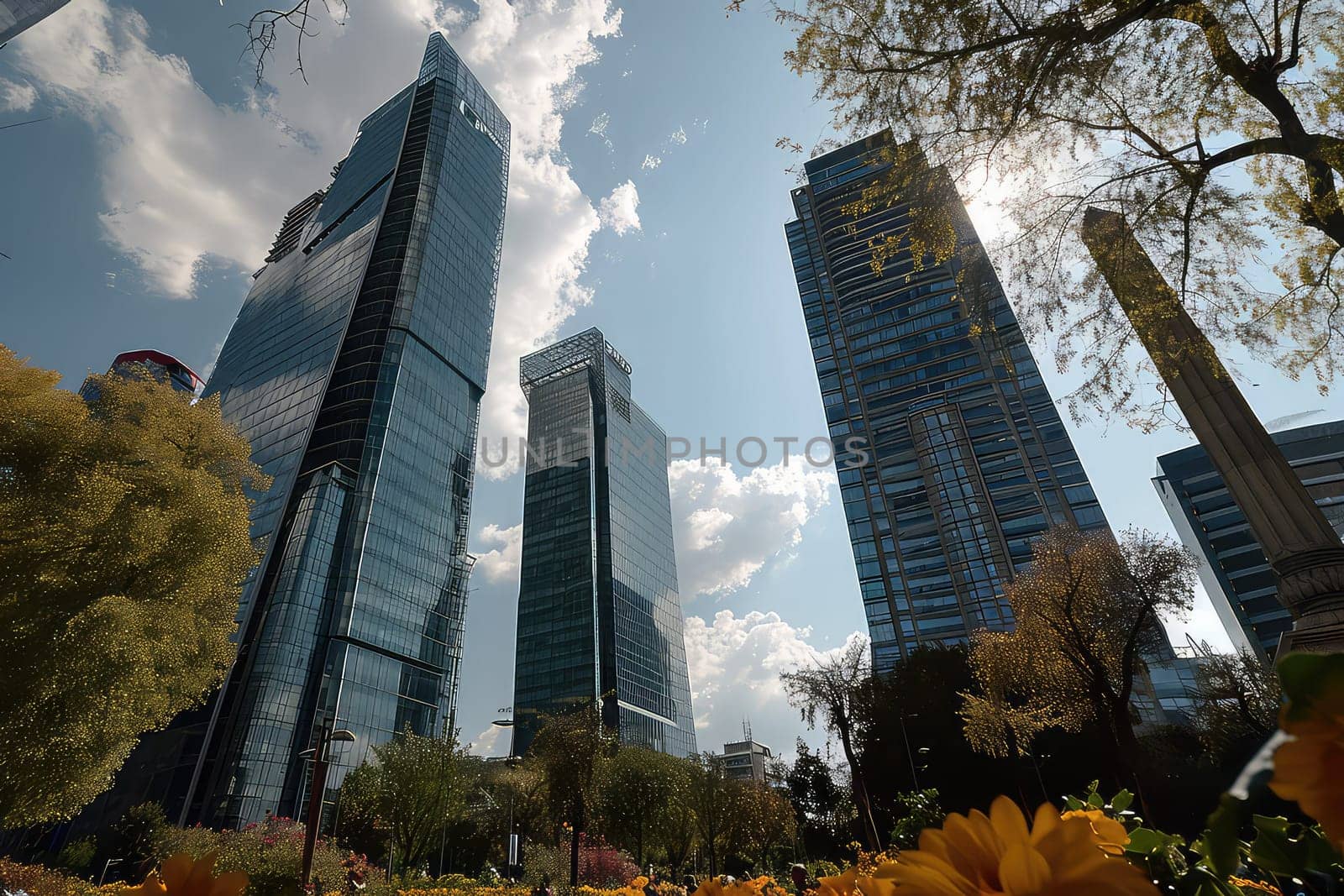 Buildings of the financial center of Mexico City