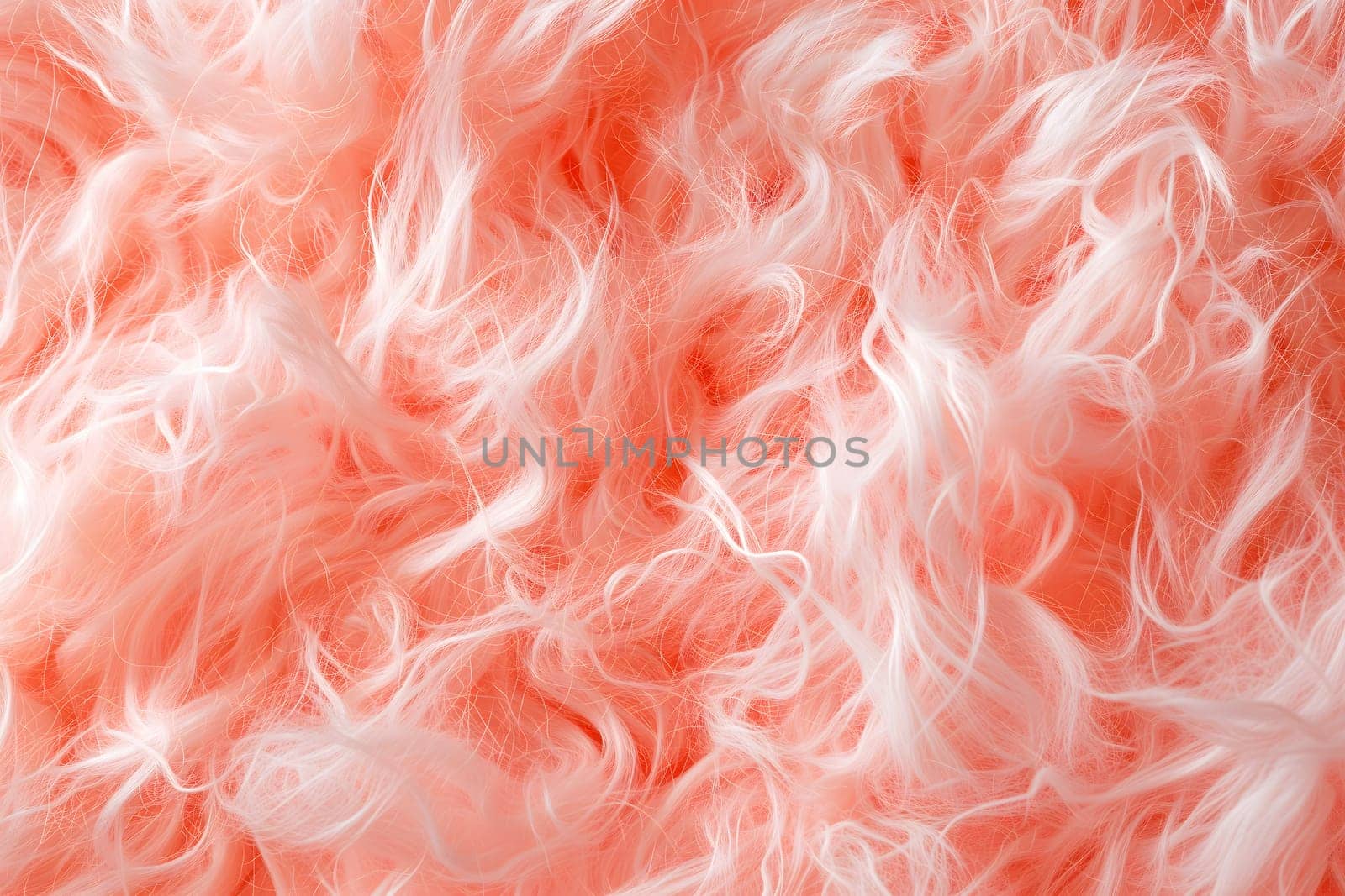 Peach fuzz color fluffy fur full-frame background. Neural network generated in January 2024. Not based on any actual scene or pattern.